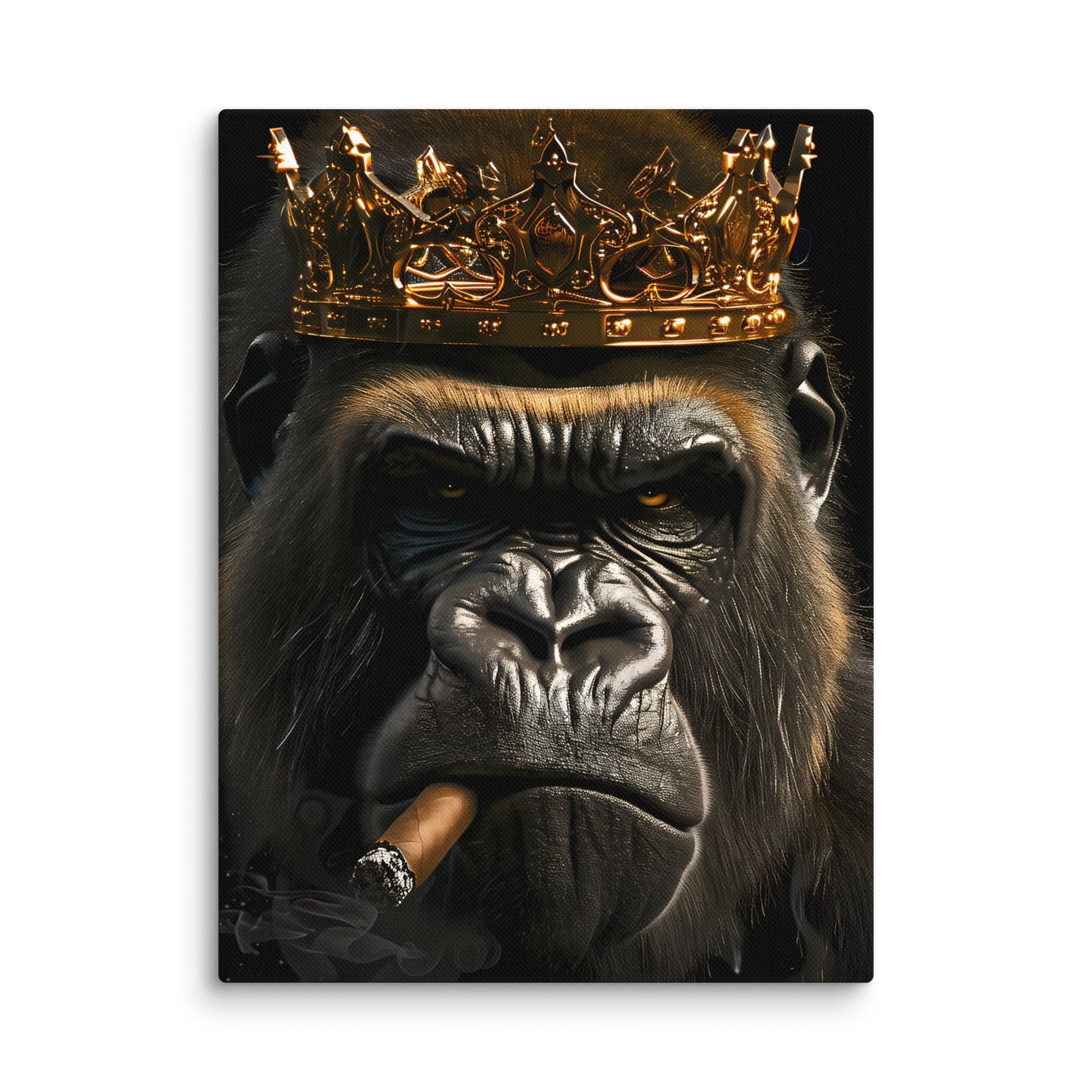 Tableau Gorille - Cigare pour sa Majesté Affiches, reproductions et œuvres graphiques Art Virtuoso S
