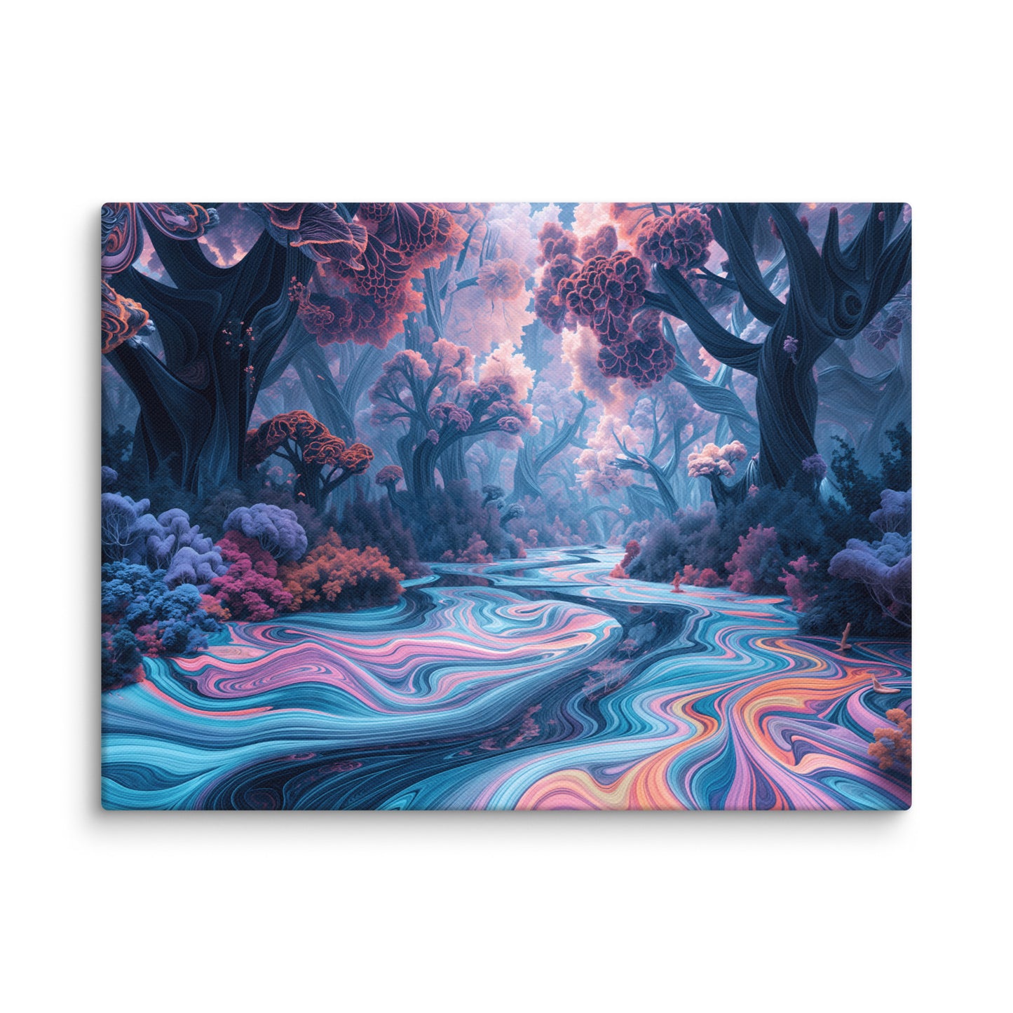 Paysage Surréaliste Peinture - Forêt Onirique Art Virtuoso S