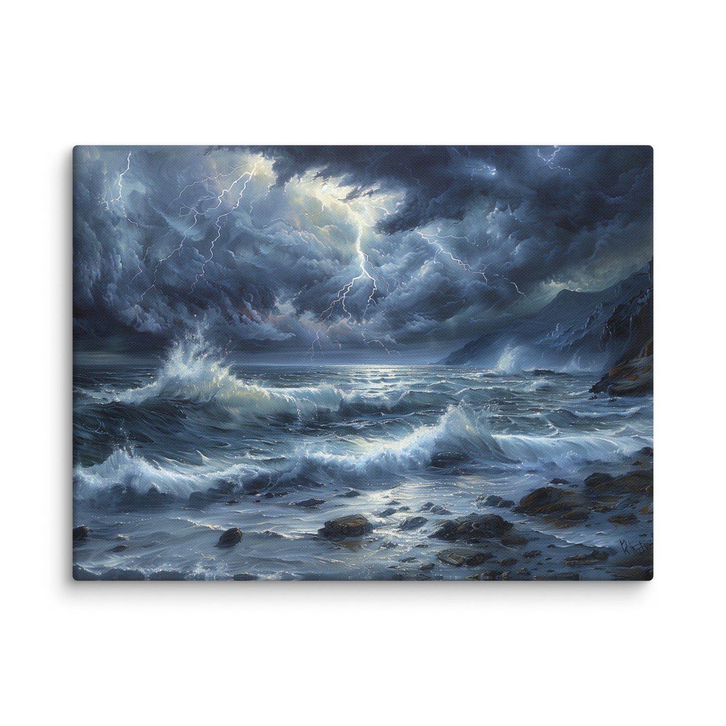 Tableau Tempête en Mer Affiches, reproductions et œuvres graphiques Art Virtuoso S