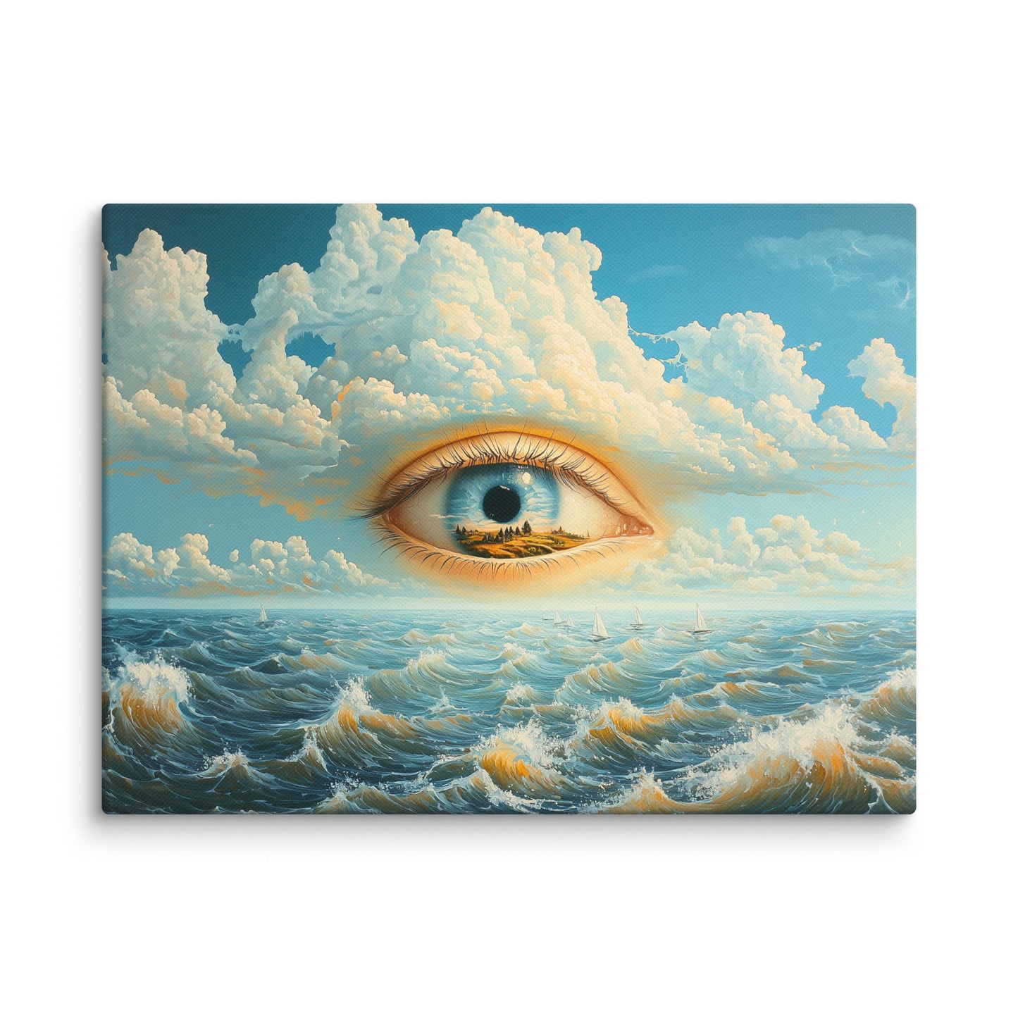 Peinture Acrylique Surrealiste - Oeil Marin Affiches, reproductions et œuvres graphiques Art Virtuoso S