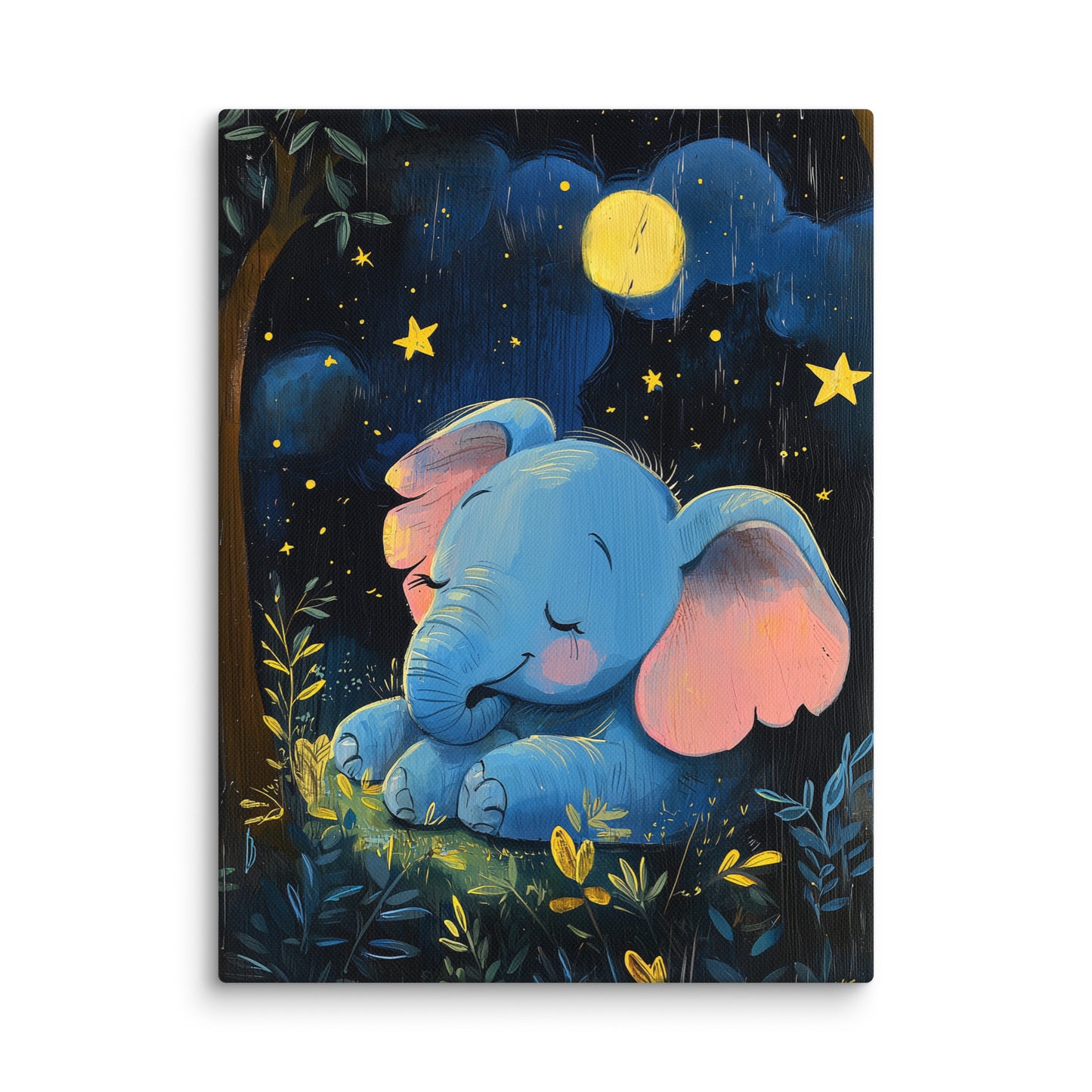Tableau Eléphant Mignon Bleu Affiches, reproductions et œuvres graphiques Art Virtuoso S