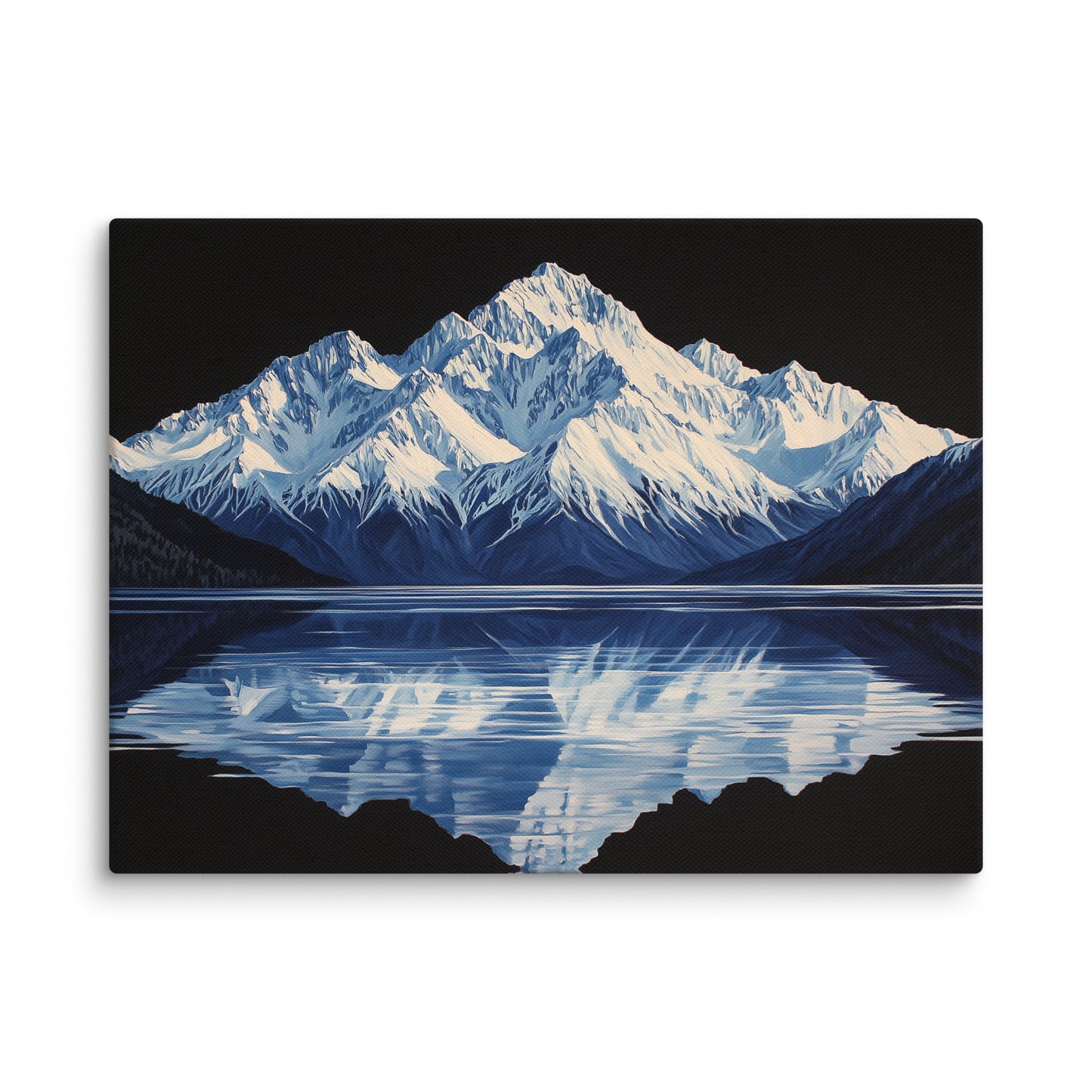 Peinture Paysage sur Fond Noir - Reflet Montagneux Affiches, reproductions et œuvres graphiques Art Virtuoso S