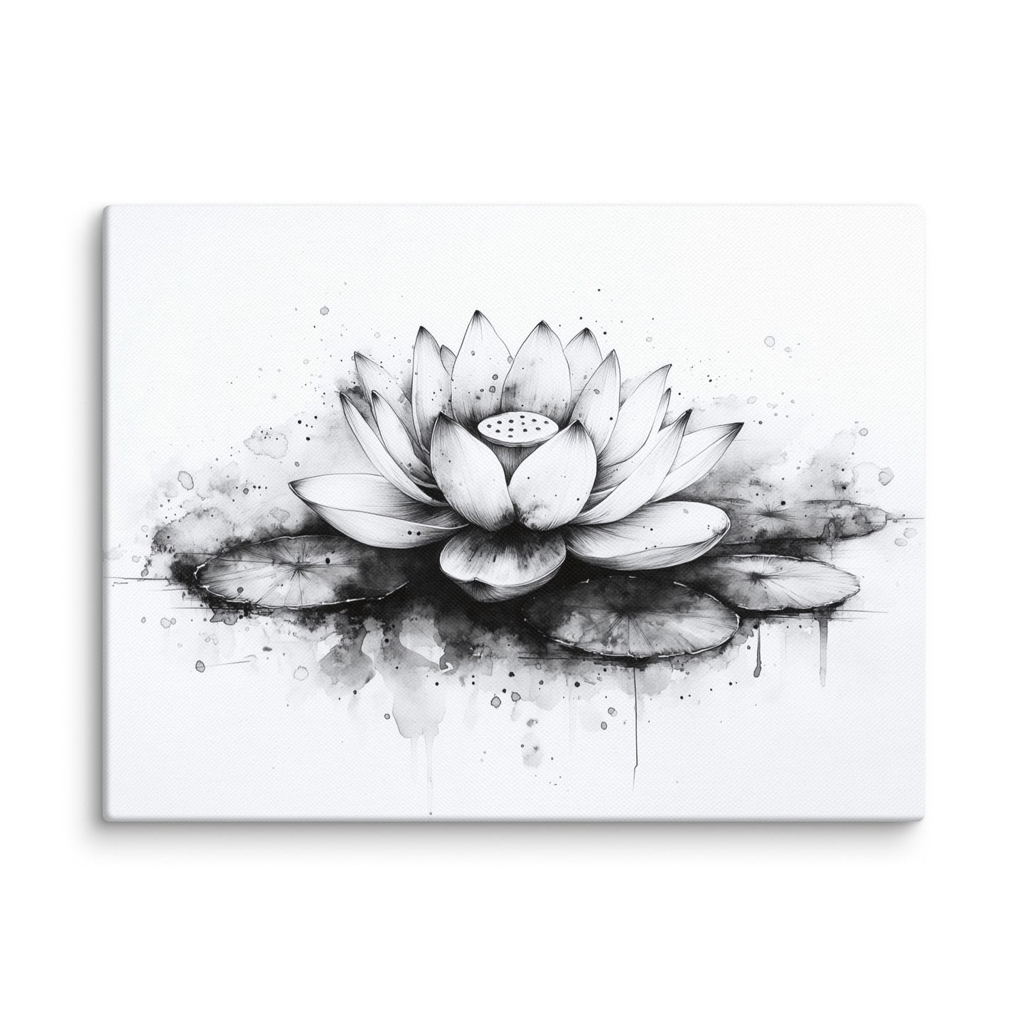 Toile Zen Fleur de Lotus - Dessin Minimaliste Affiches, reproductions et œuvres graphiques Art Virtuoso S