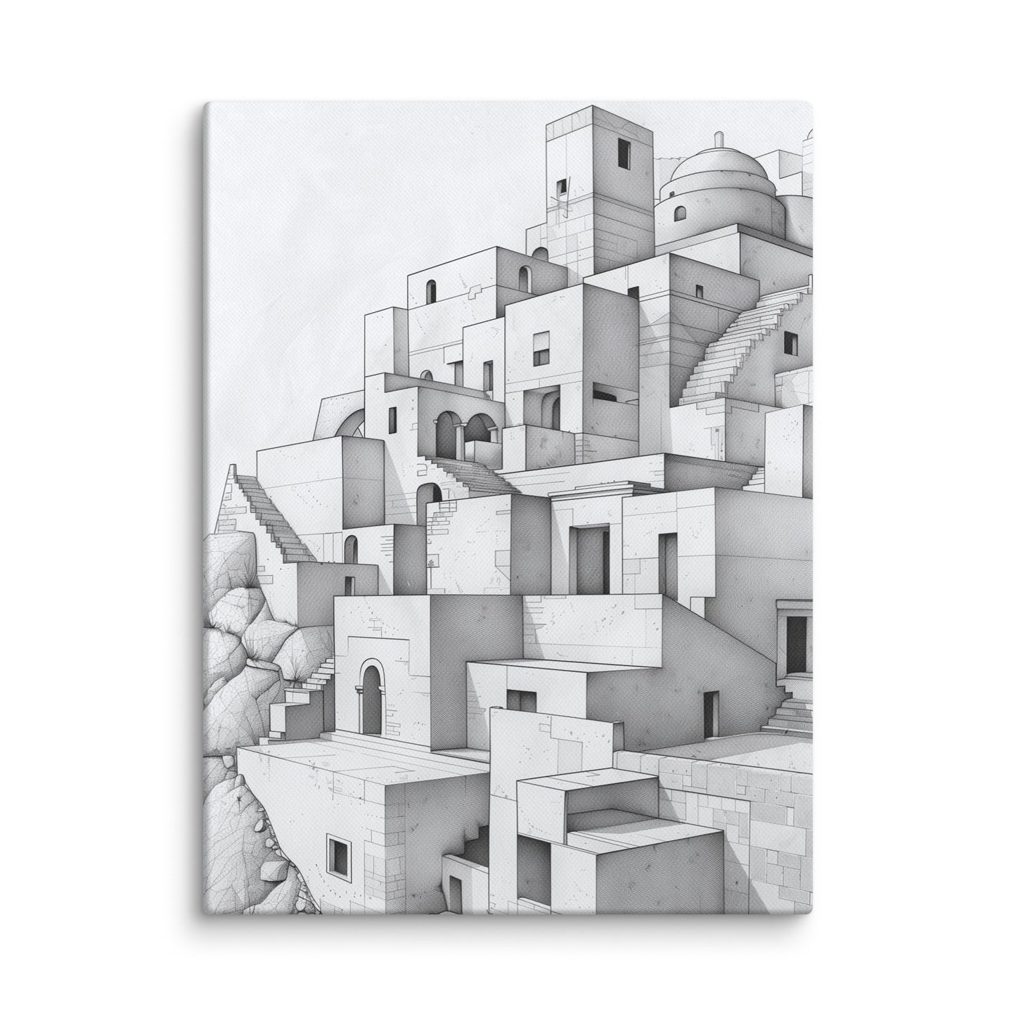 Tableau Dessin - Ville Simple Affiches, reproductions et œuvres graphiques Art Virtuoso S