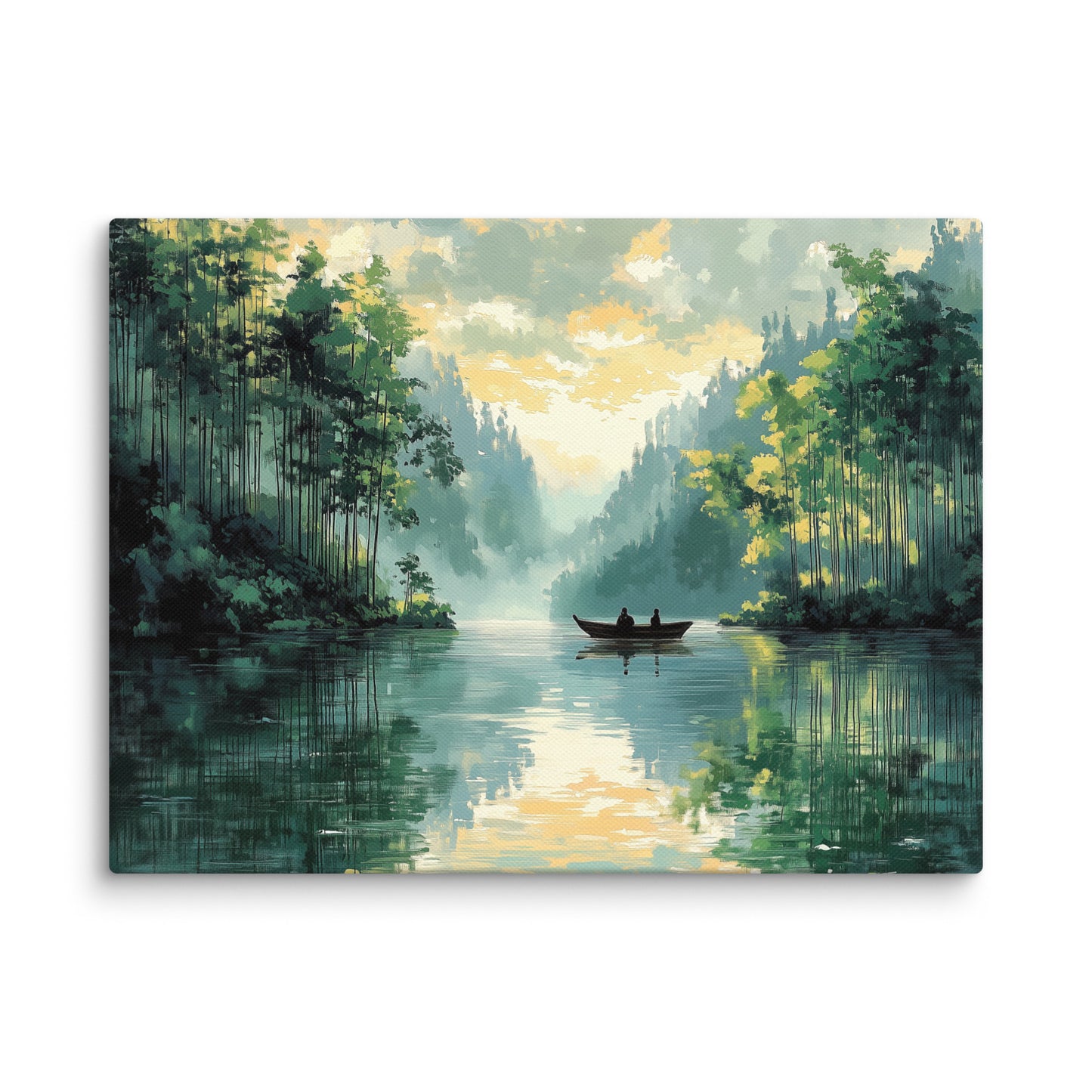 Tableau Nature Cours d Eau - Balade en Barque Affiches, reproductions et œuvres graphiques Art Virtuoso S