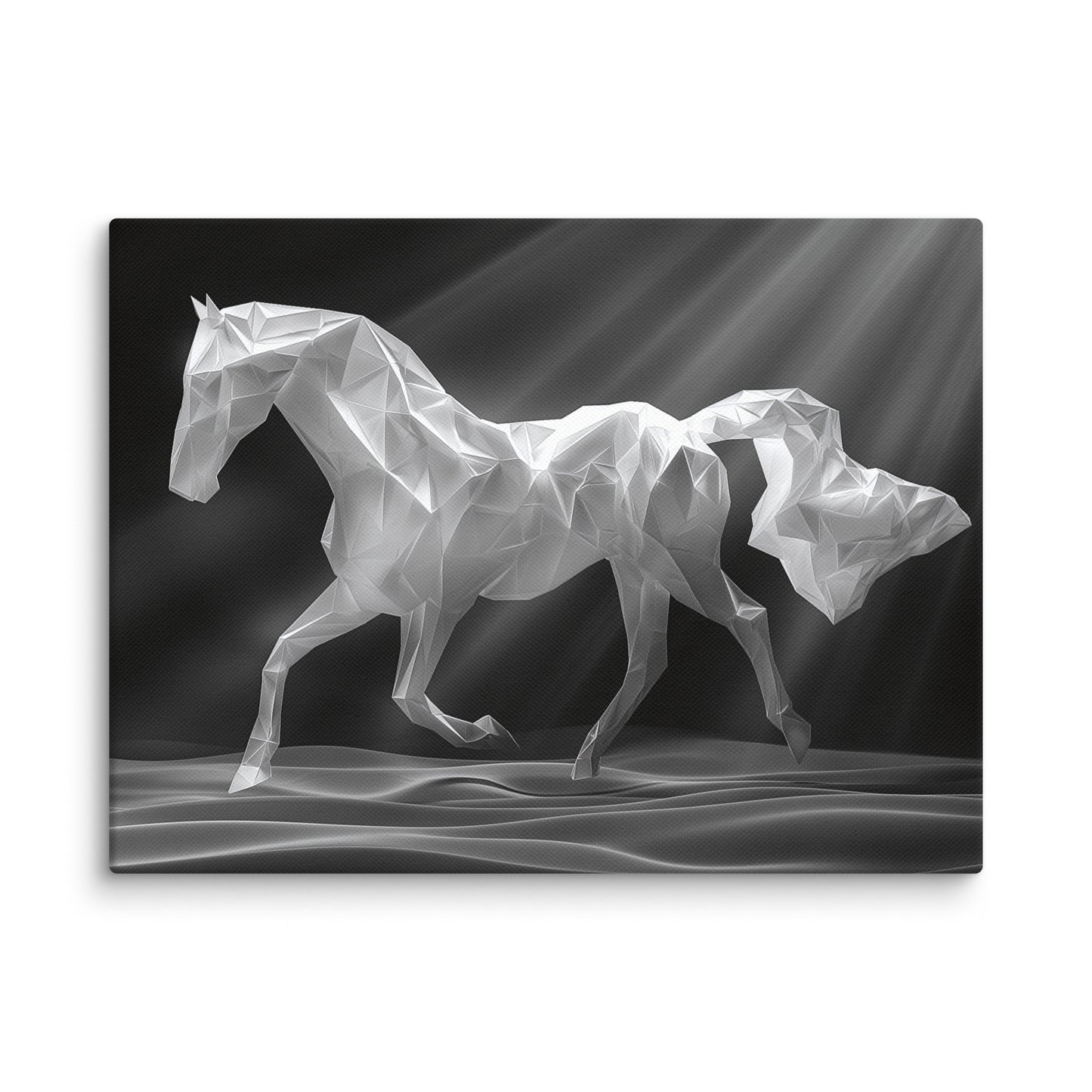 Tableau Cheval Design Géométrique - Élégance Cristalline Affiches, reproductions et œuvres graphiques Art Virtuoso S