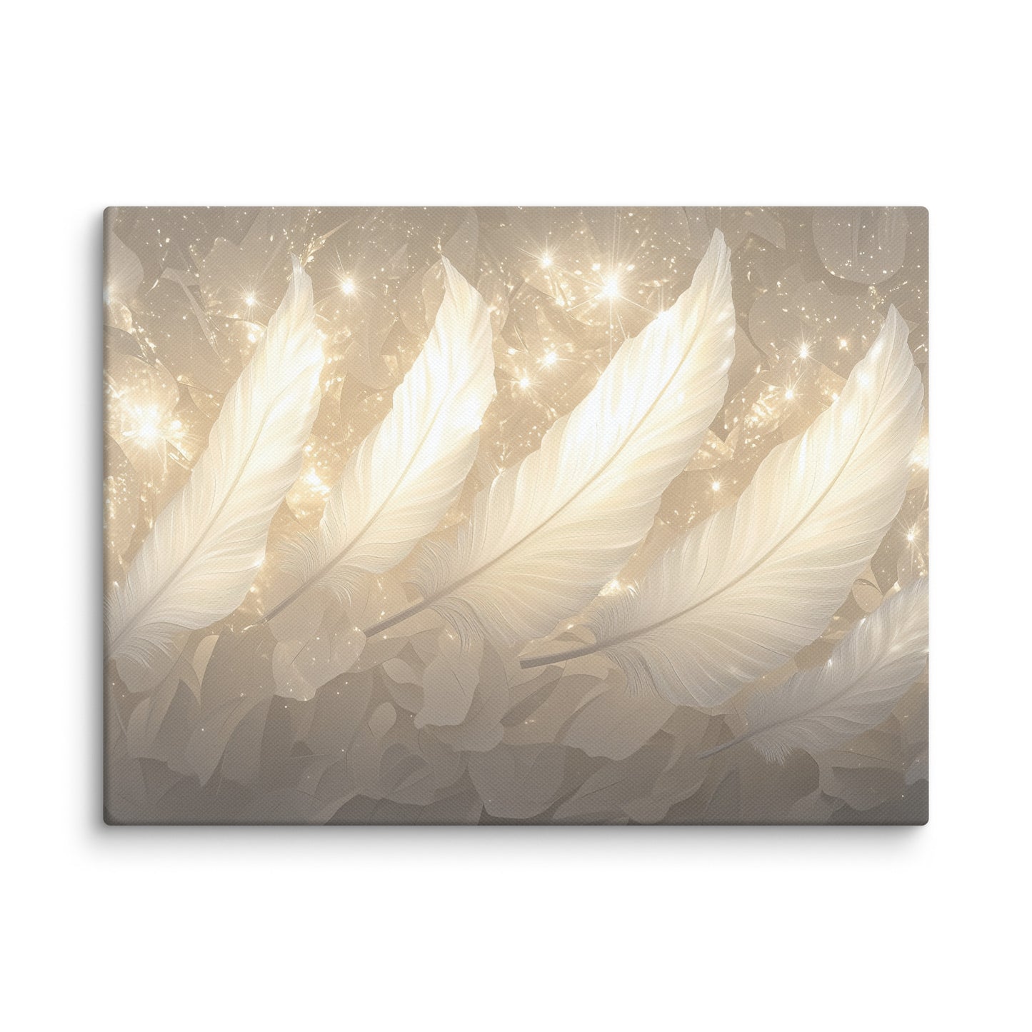 Tableau Blanc Déco - Plumes d'Or Affiches, reproductions et œuvres graphiques Art Virtuoso S