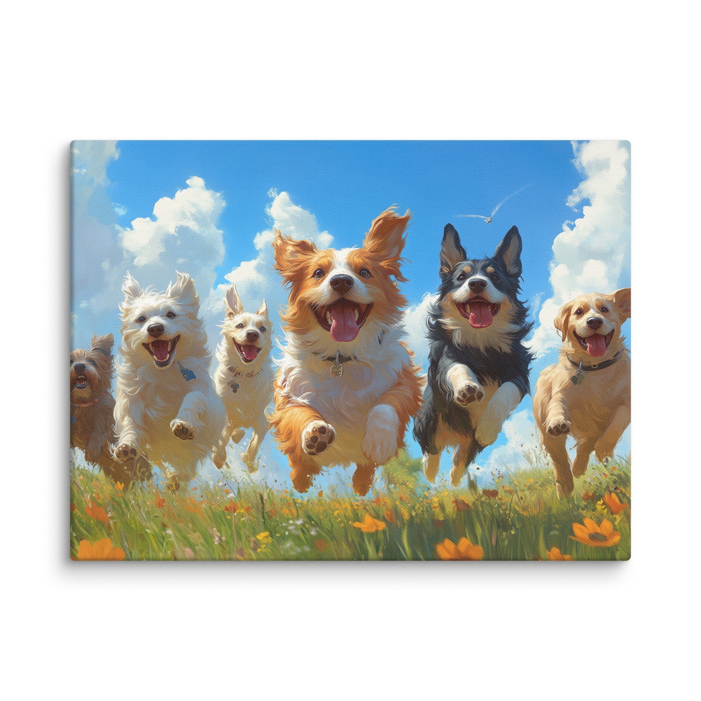 Tableau de Chiens - La Course Joyeuse Affiches, reproductions et œuvres graphiques Art Virtuoso S