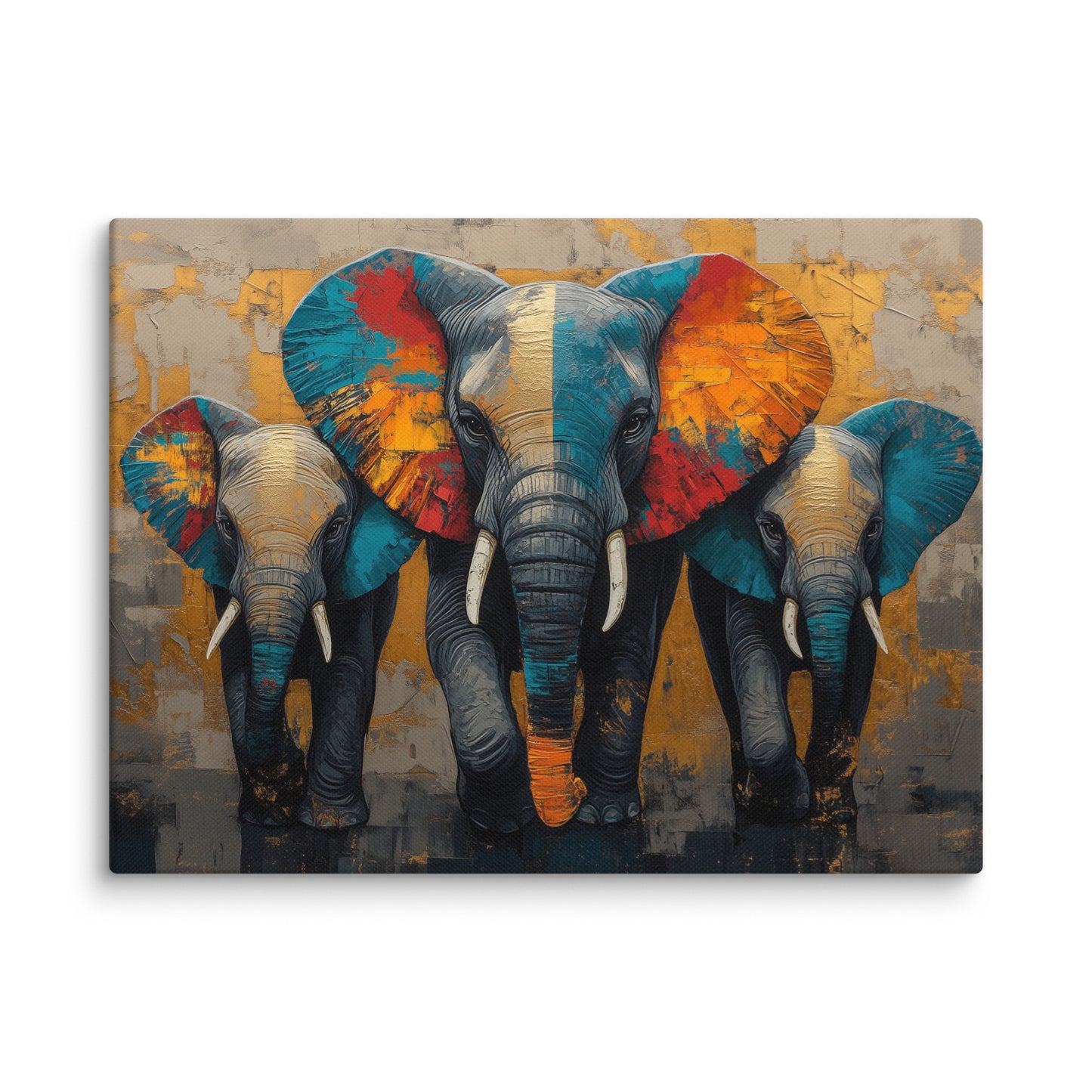 Tableau Elephants - Trio Majestueux Affiches, reproductions et œuvres graphiques Art Virtuoso S