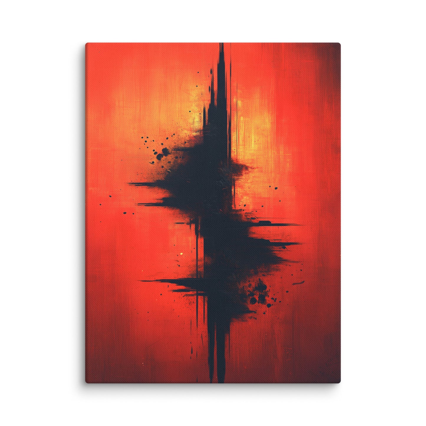 Tableau Fond Rouge - Éclipse Ardente Affiches, reproductions et œuvres graphiques Art Virtuoso S