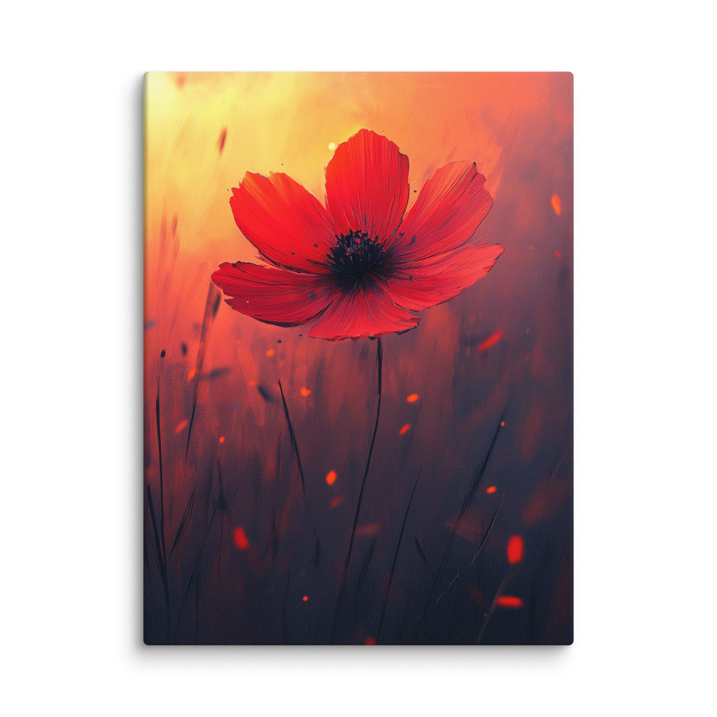 Tableau Fleur Rouge - Cosmos Flamboyant Affiches, reproductions et œuvres graphiques Art Virtuoso S