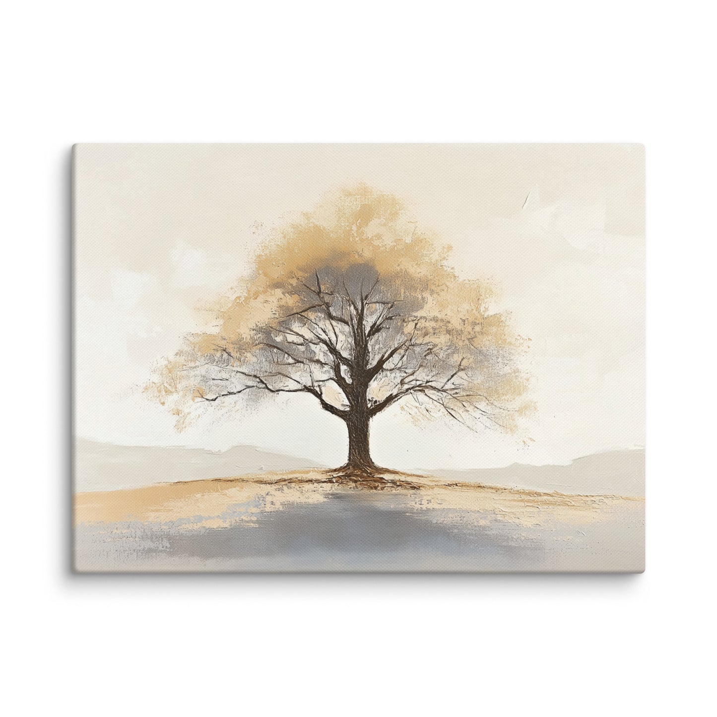 Tableau Arbre Beige - Gardien de l'Horizon Affiches, reproductions et œuvres graphiques Art Virtuoso S