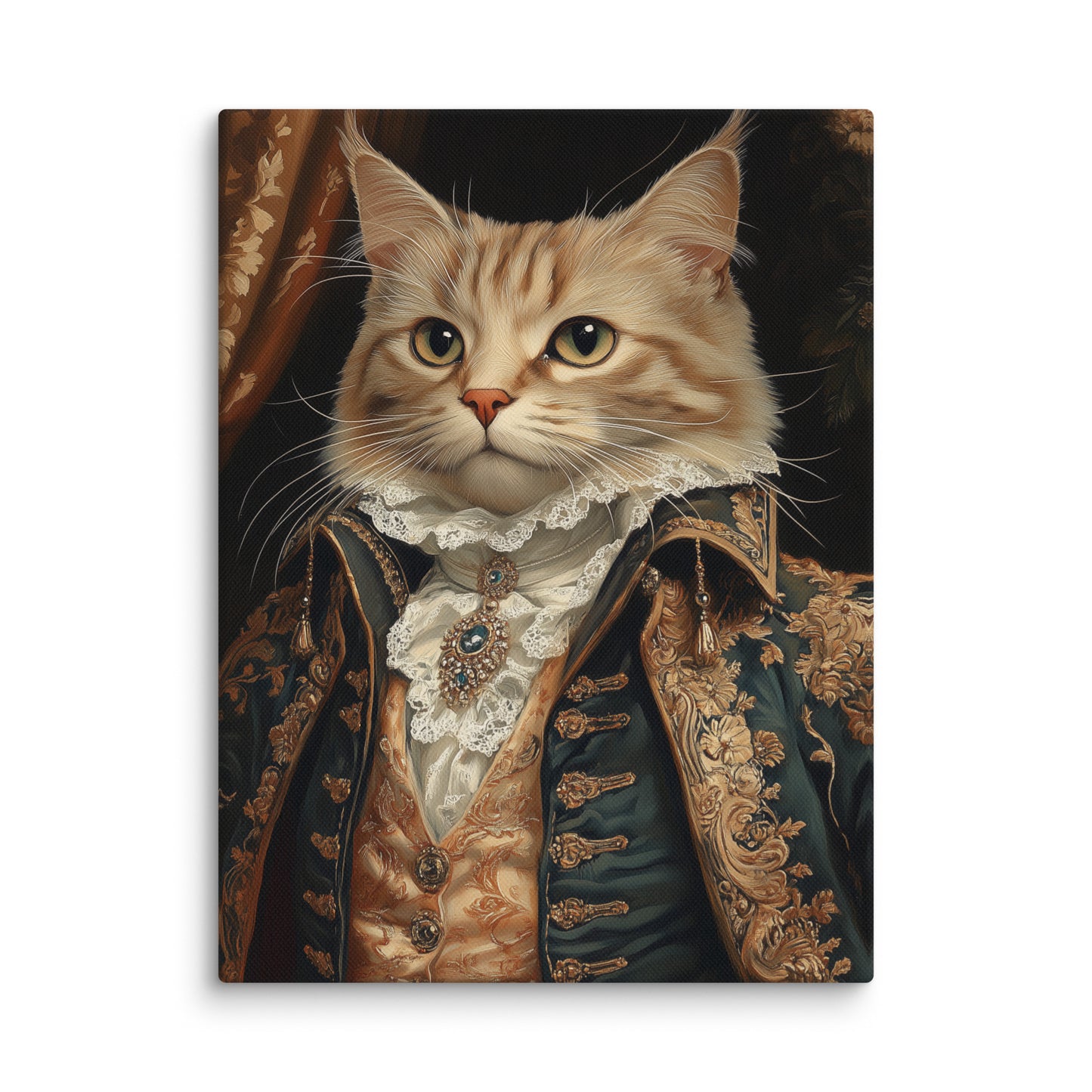 Peinture Chat Costume - Portrait Royal Affiches, reproductions et œuvres graphiques Art Virtuoso S