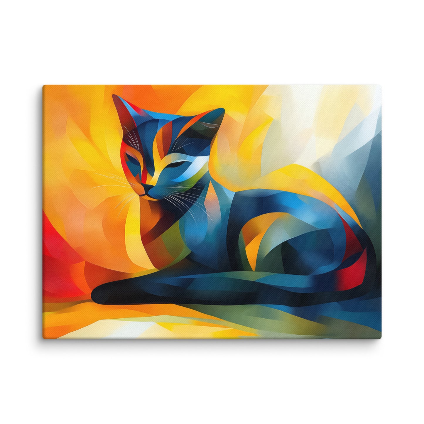 Peinture Chat Multicolore Lumineux Affiches, reproductions et œuvres graphiques Art Virtuoso S