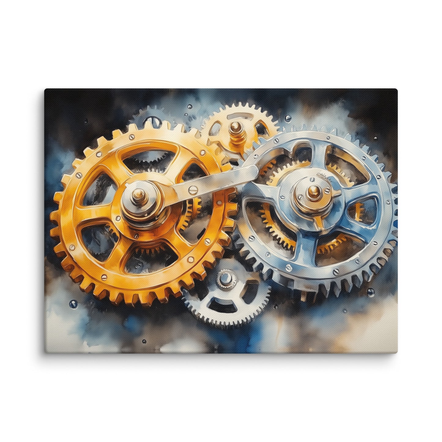 Tableau Engrenage Industriel - L'Harmonie des Mécanismes Affiches, reproductions et œuvres graphiques Art Virtuoso S