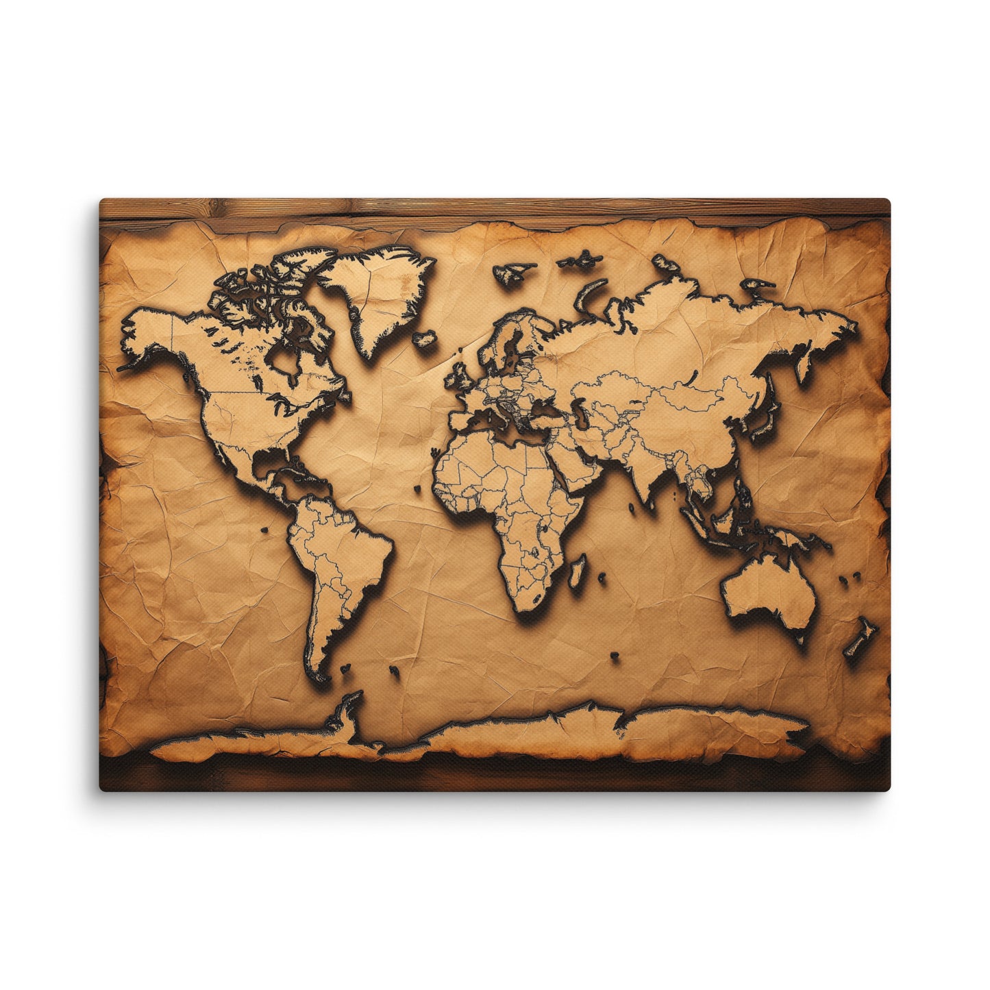 Tableau Carte du Monde Vintage - Ode Nostalgique Affiches, reproductions et œuvres graphiques Art Virtuoso S