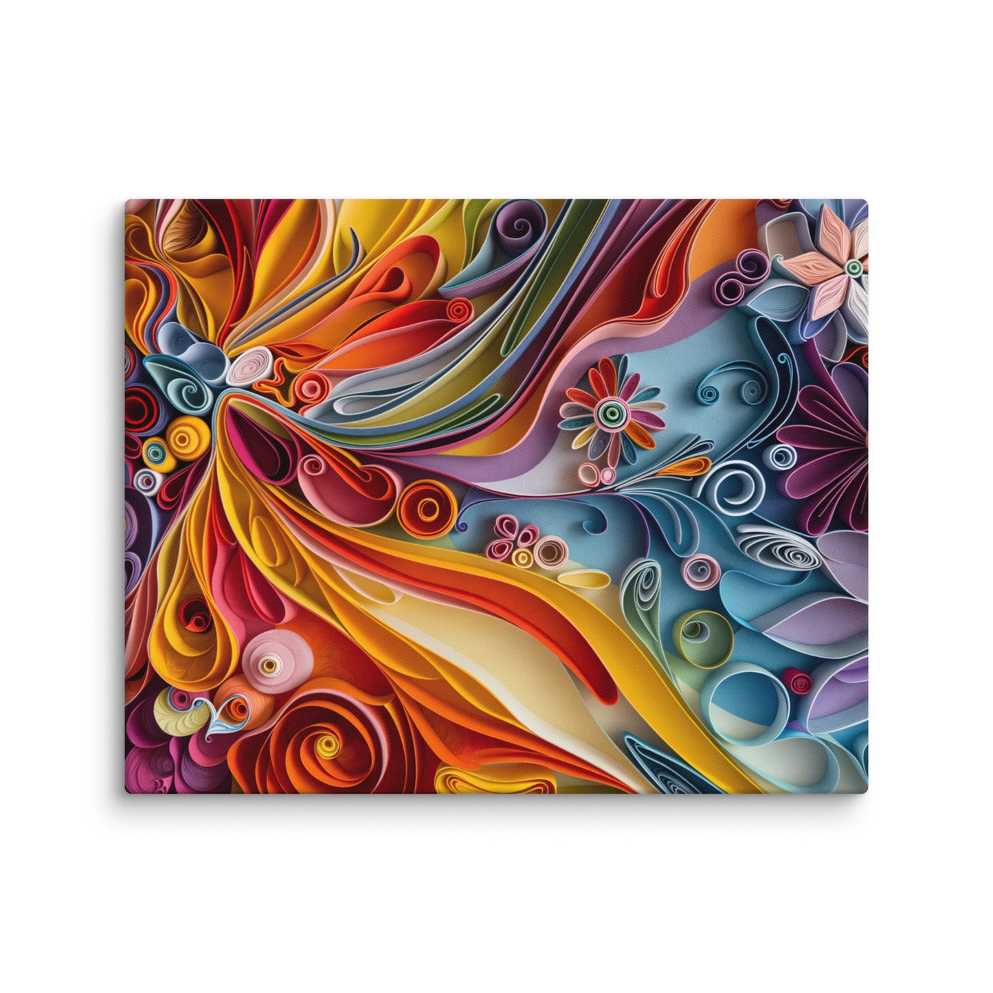 Tableau Quilling Abstrait - Floraison de Papier Art Virtuoso M