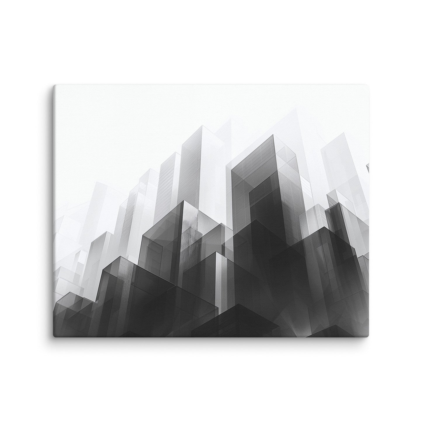 Peinture Minimaliste Noir et Blanc - Ville Furtive Affiches, reproductions et œuvres graphiques Art Virtuoso M