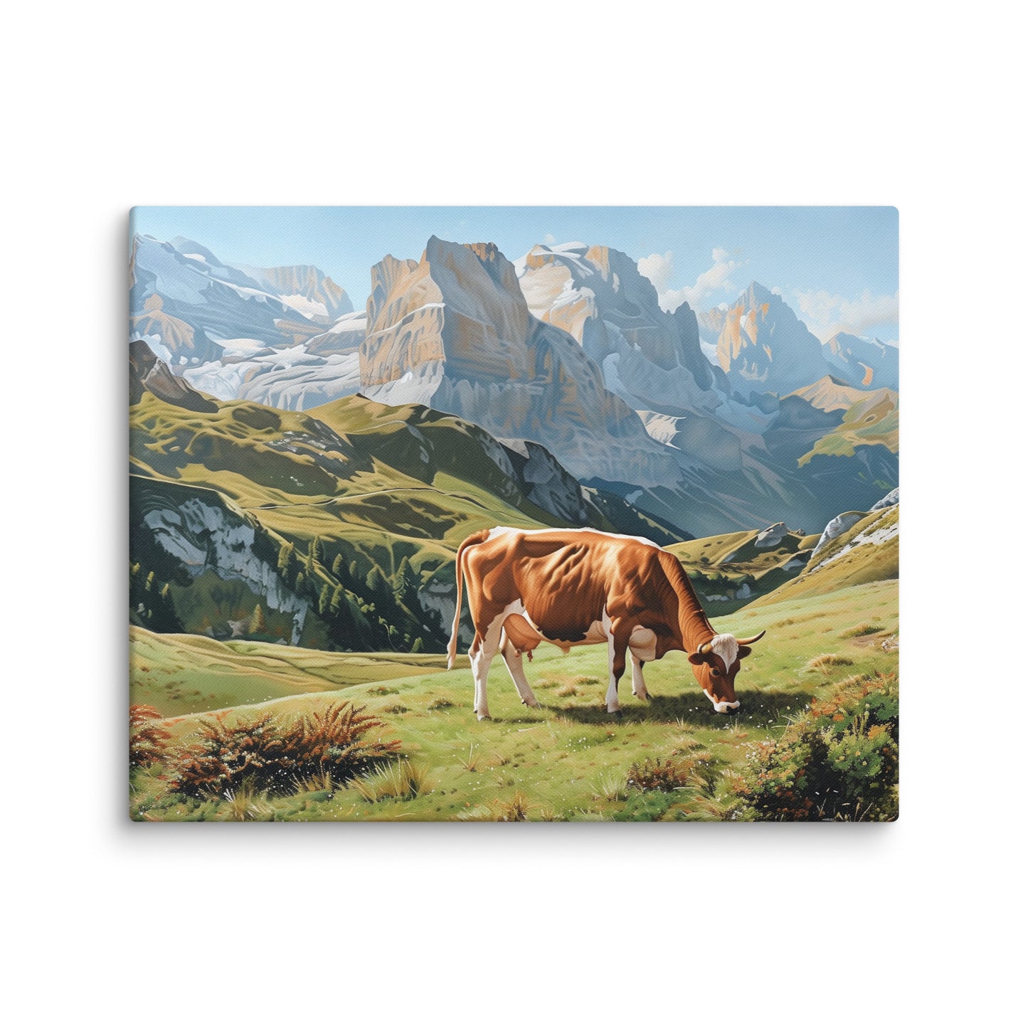 Peinture Vache - Montagne Bucolique Affiches, reproductions et œuvres graphiques Art Virtuoso M