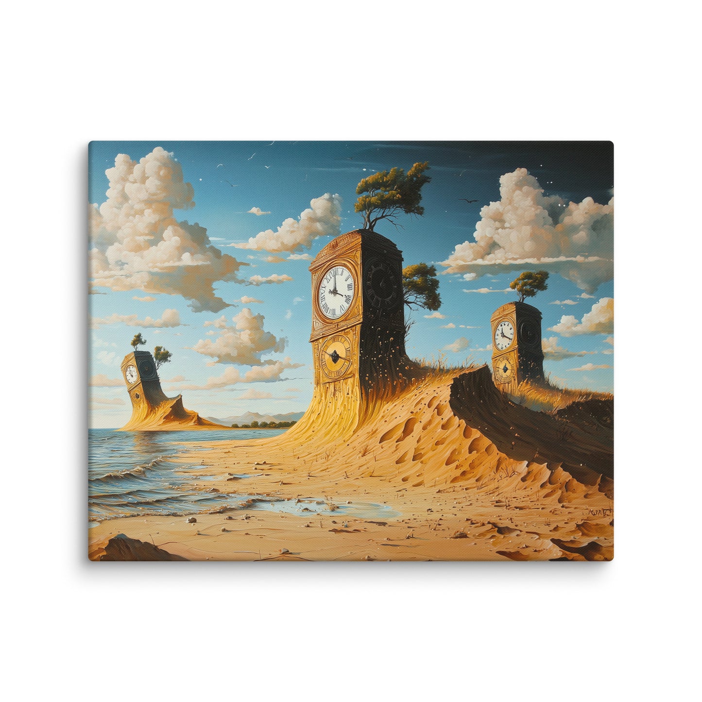 Peinture Surréaliste Moderne - les Rives du Temps Affiches, reproductions et œuvres graphiques Art Virtuoso M