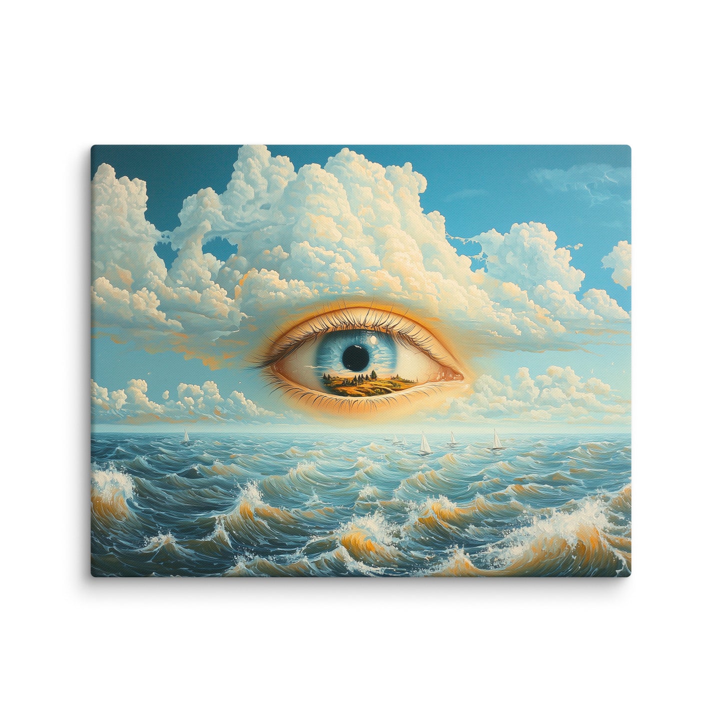 Peinture Acrylique Surrealiste - Oeil Marin Affiches, reproductions et œuvres graphiques Art Virtuoso M