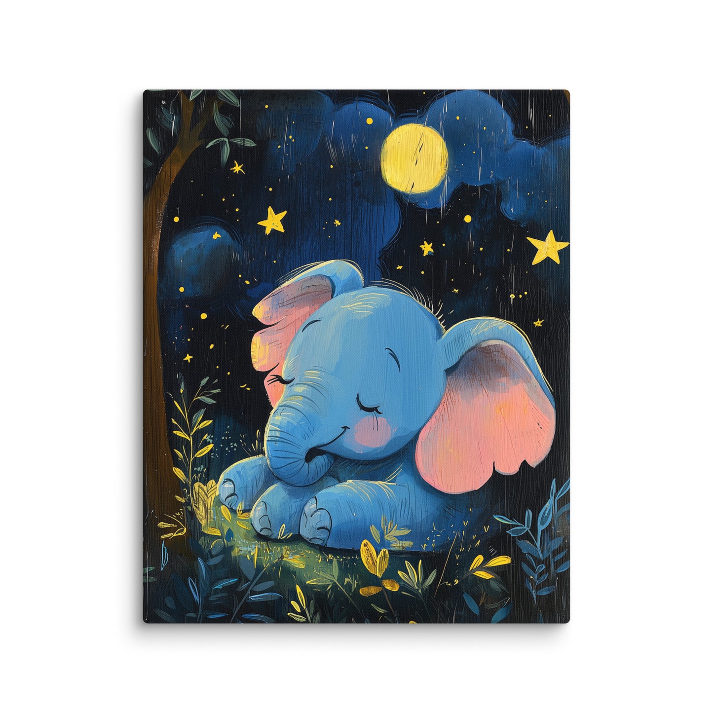 Tableau Eléphant Mignon Bleu Affiches, reproductions et œuvres graphiques Art Virtuoso M