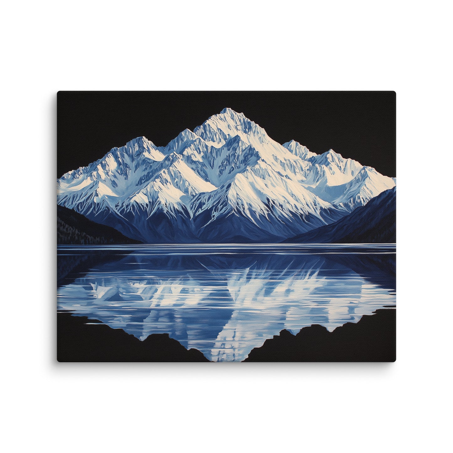 Peinture Paysage sur Fond Noir - Reflet Montagneux Affiches, reproductions et œuvres graphiques Art Virtuoso M