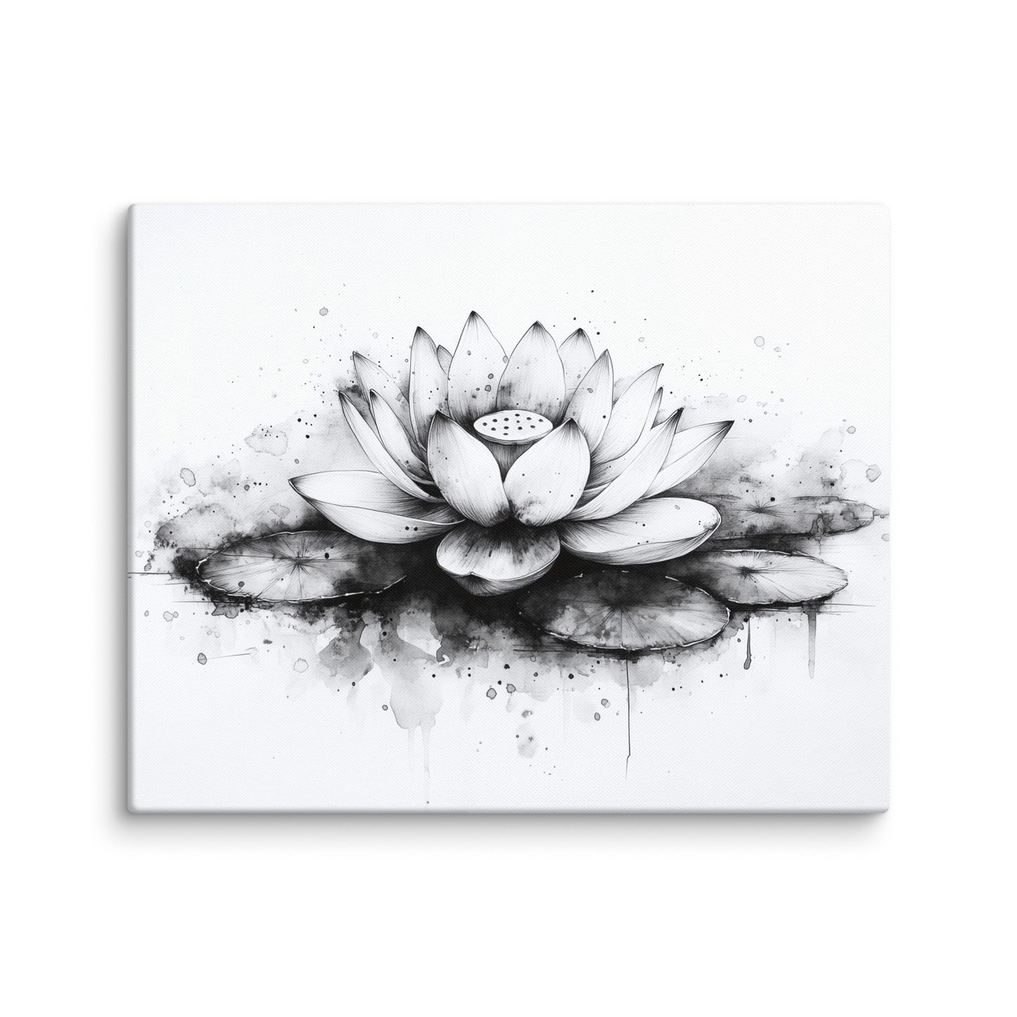 Toile Zen Fleur de Lotus - Dessin Minimaliste Affiches, reproductions et œuvres graphiques Art Virtuoso M