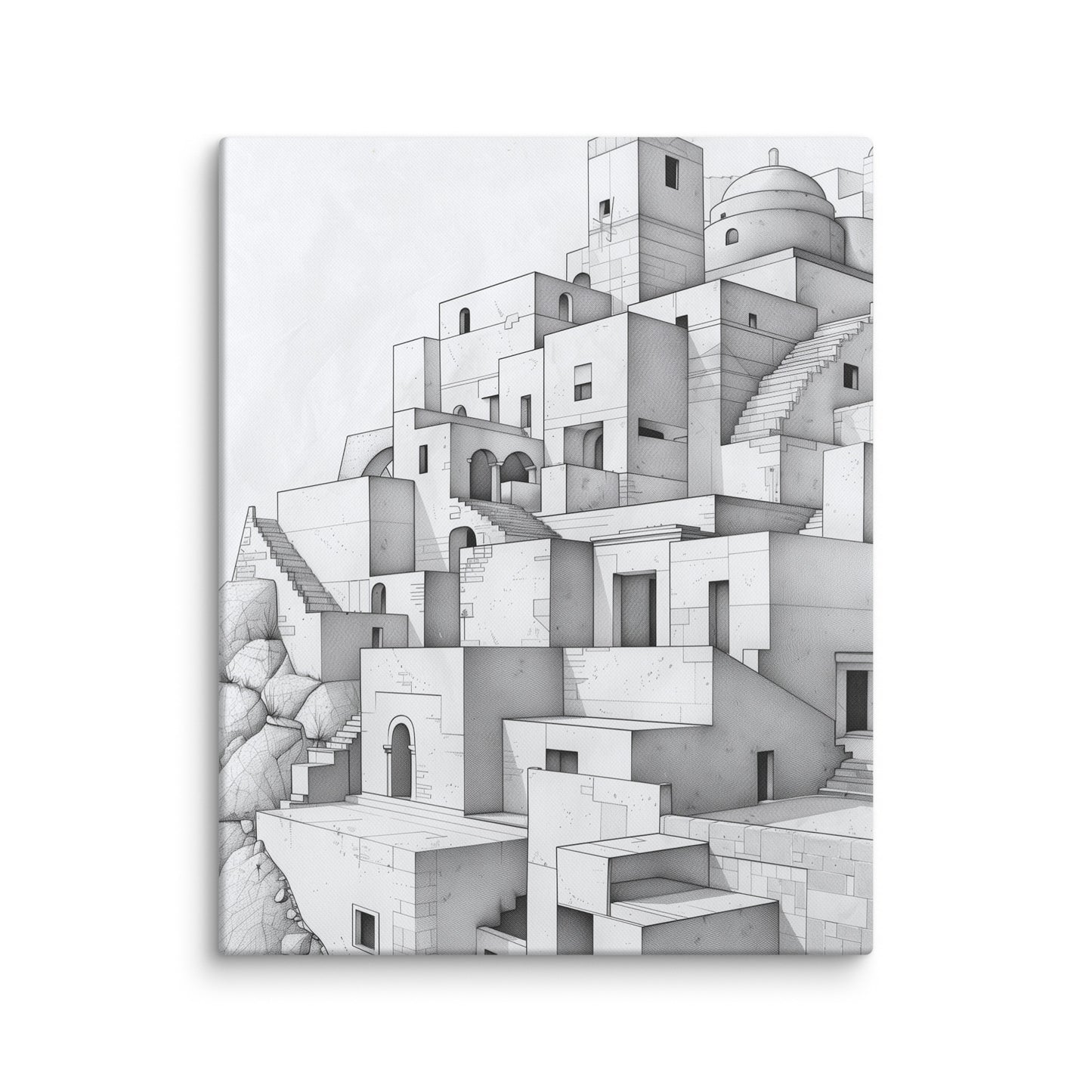 Tableau Dessin - Ville Simple Affiches, reproductions et œuvres graphiques Art Virtuoso M