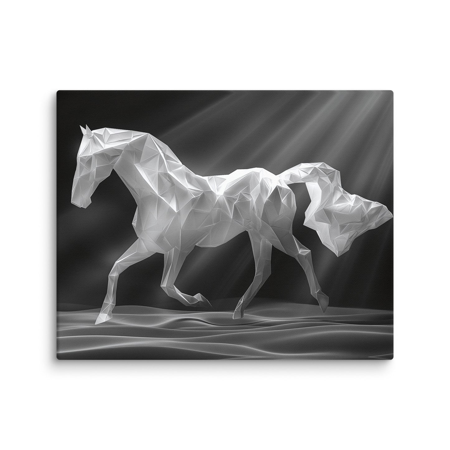 Tableau Cheval Design Géométrique - Élégance Cristalline Affiches, reproductions et œuvres graphiques Art Virtuoso M