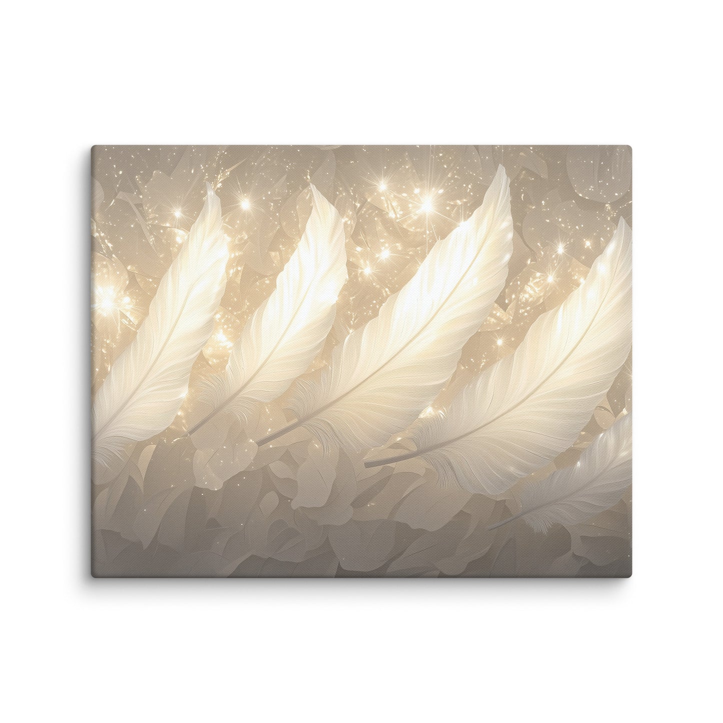 Tableau Blanc Déco - Plumes d'Or Affiches, reproductions et œuvres graphiques Art Virtuoso M
