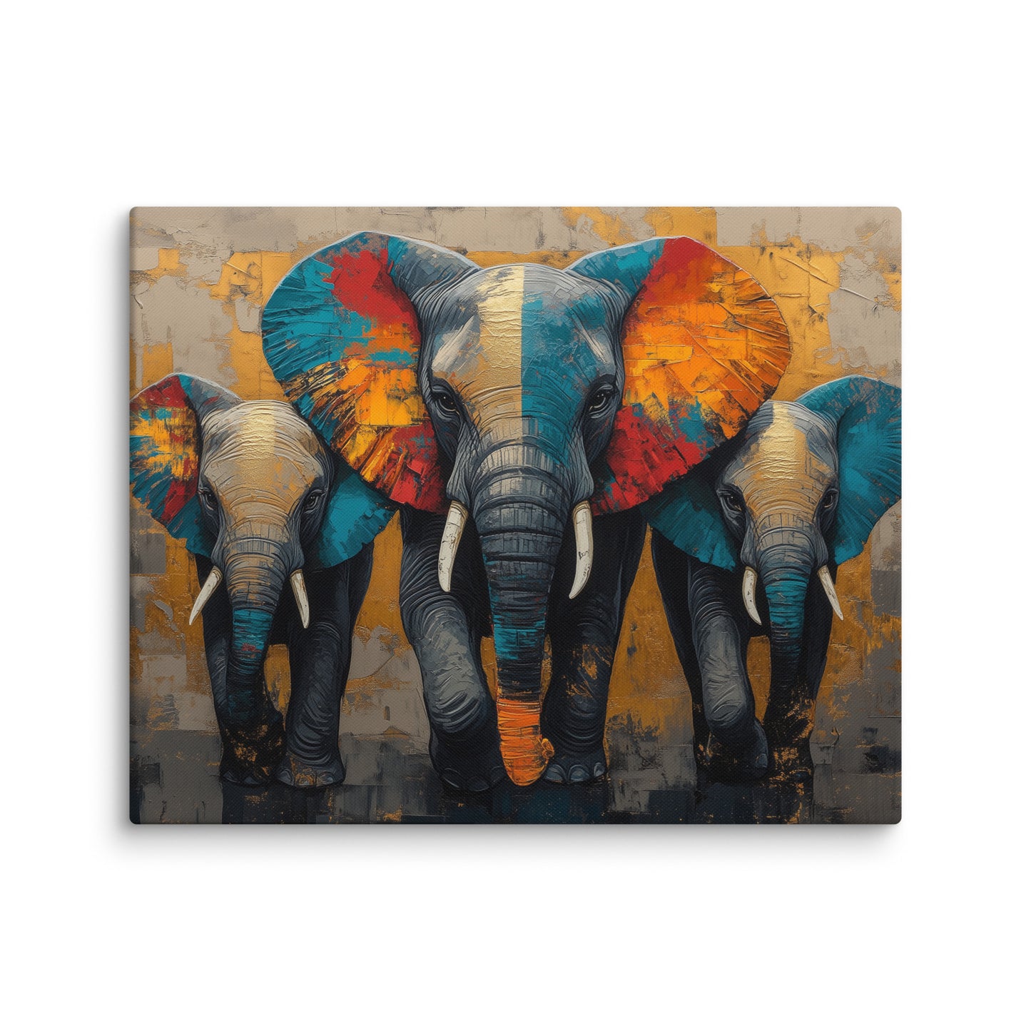 Tableau Elephants - Trio Majestueux Affiches, reproductions et œuvres graphiques Art Virtuoso M