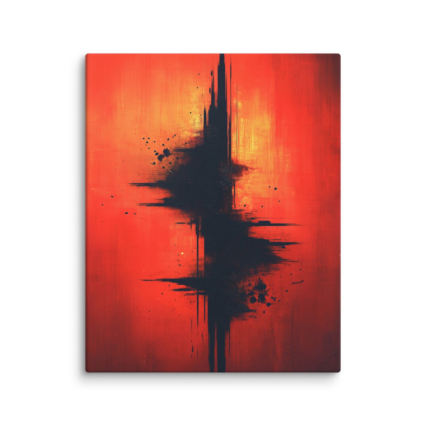 Tableau Fond Rouge - Éclipse Ardente Affiches, reproductions et œuvres graphiques Art Virtuoso M