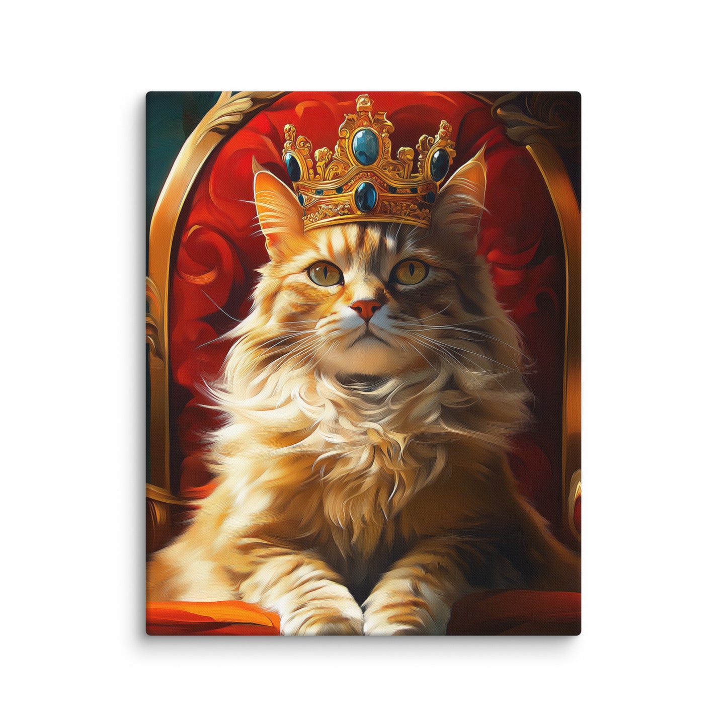 Peinture Chat Roi - Le Monarque Affiches, reproductions et œuvres graphiques Art Virtuoso M