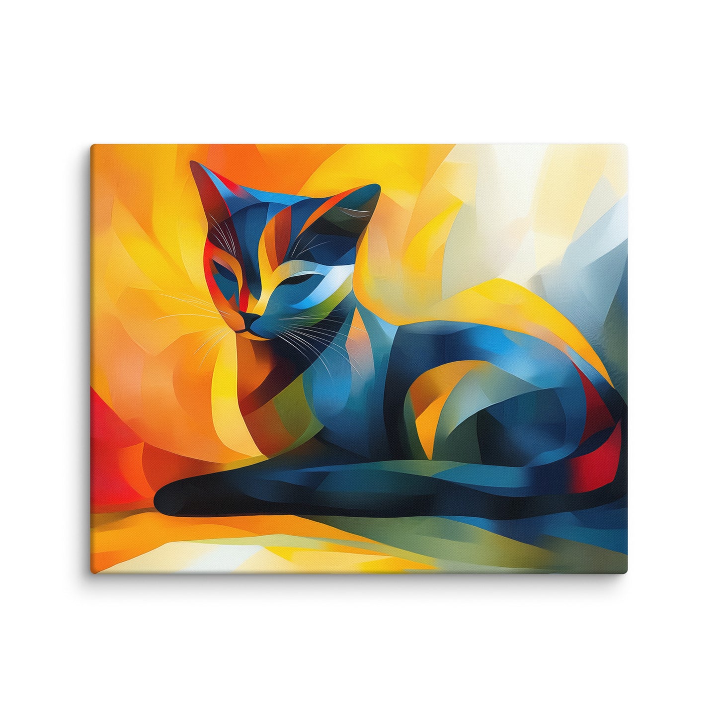 Peinture Chat Multicolore Lumineux Affiches, reproductions et œuvres graphiques Art Virtuoso M