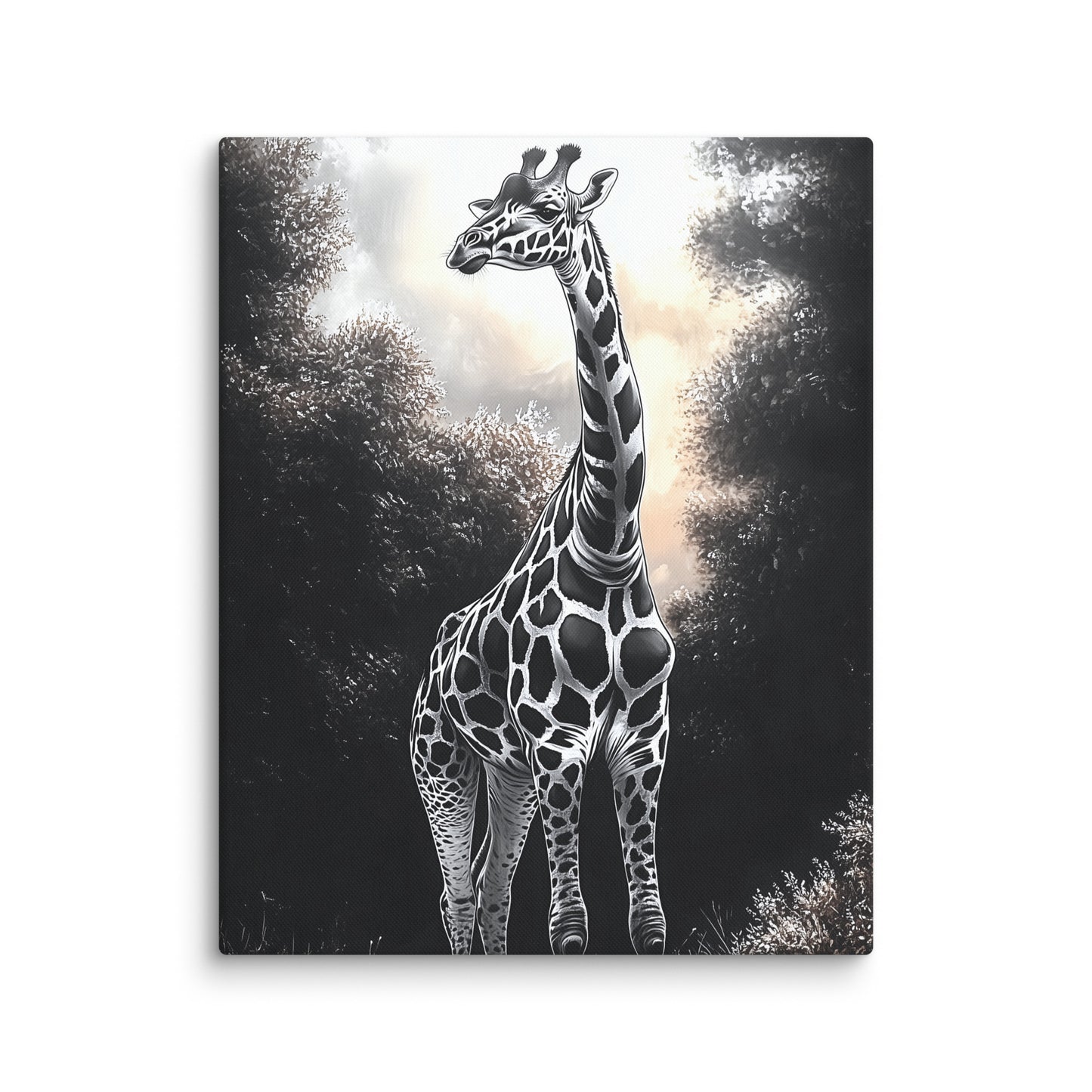 Tableau Girafe Noir et Blanc Affiches, reproductions et œuvres graphiques Art Virtuoso M