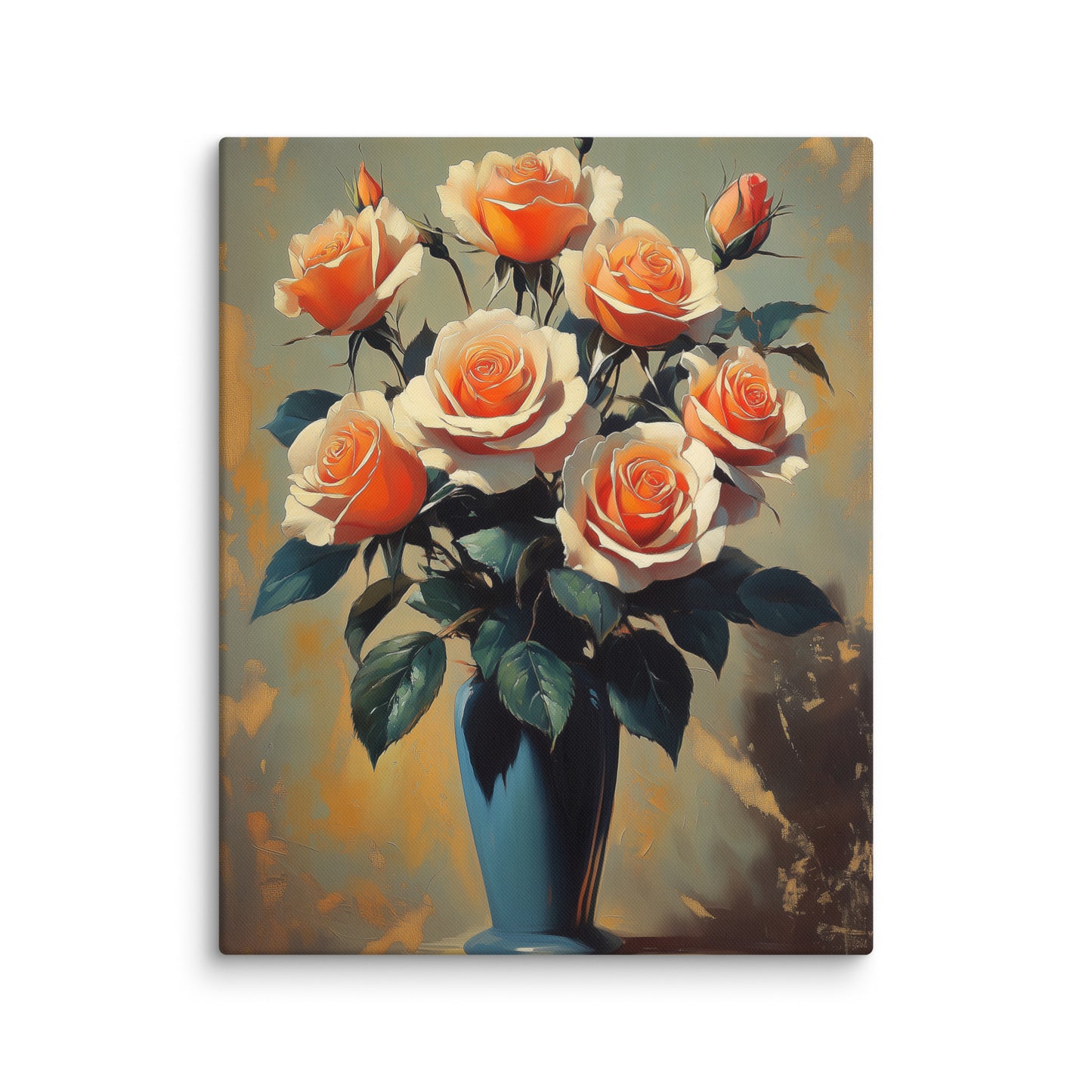 Tableau Ancien avec des Roses : Élégance Pastel Affiches, reproductions et œuvres graphiques Art Virtuoso M