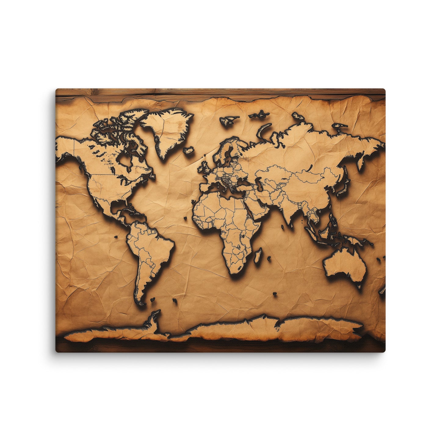 Tableau Carte du Monde Vintage - Ode Nostalgique Affiches, reproductions et œuvres graphiques Art Virtuoso M