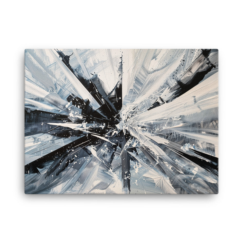 Tableau Abstrait Noir et Blanc Gris Art Virtuoso L