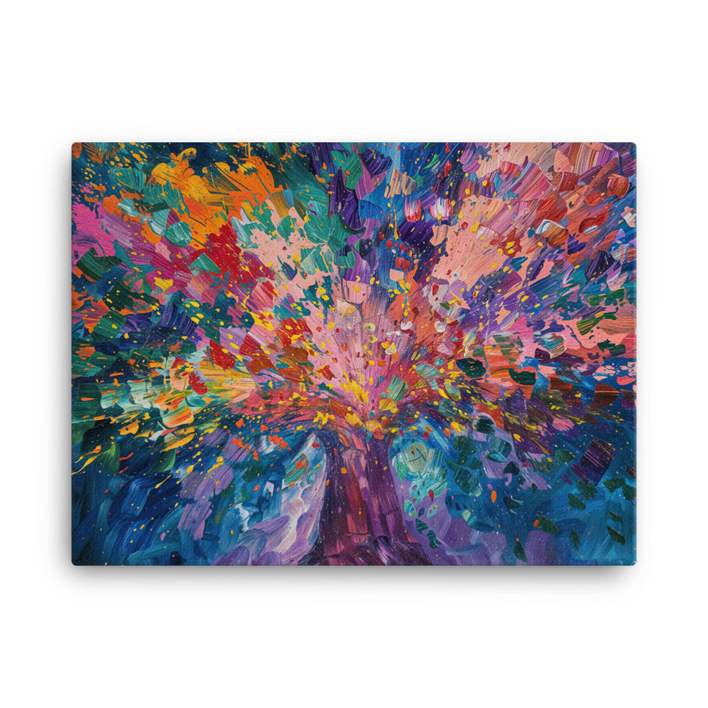 Tableau Abstrait Arbre de Vie - Création de la Couleur Art Virtuoso L