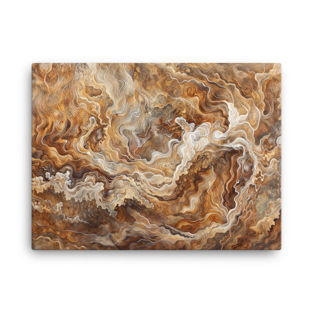 Tableau Abstrait Marron - Élégance Tellurique Art Virtuoso L