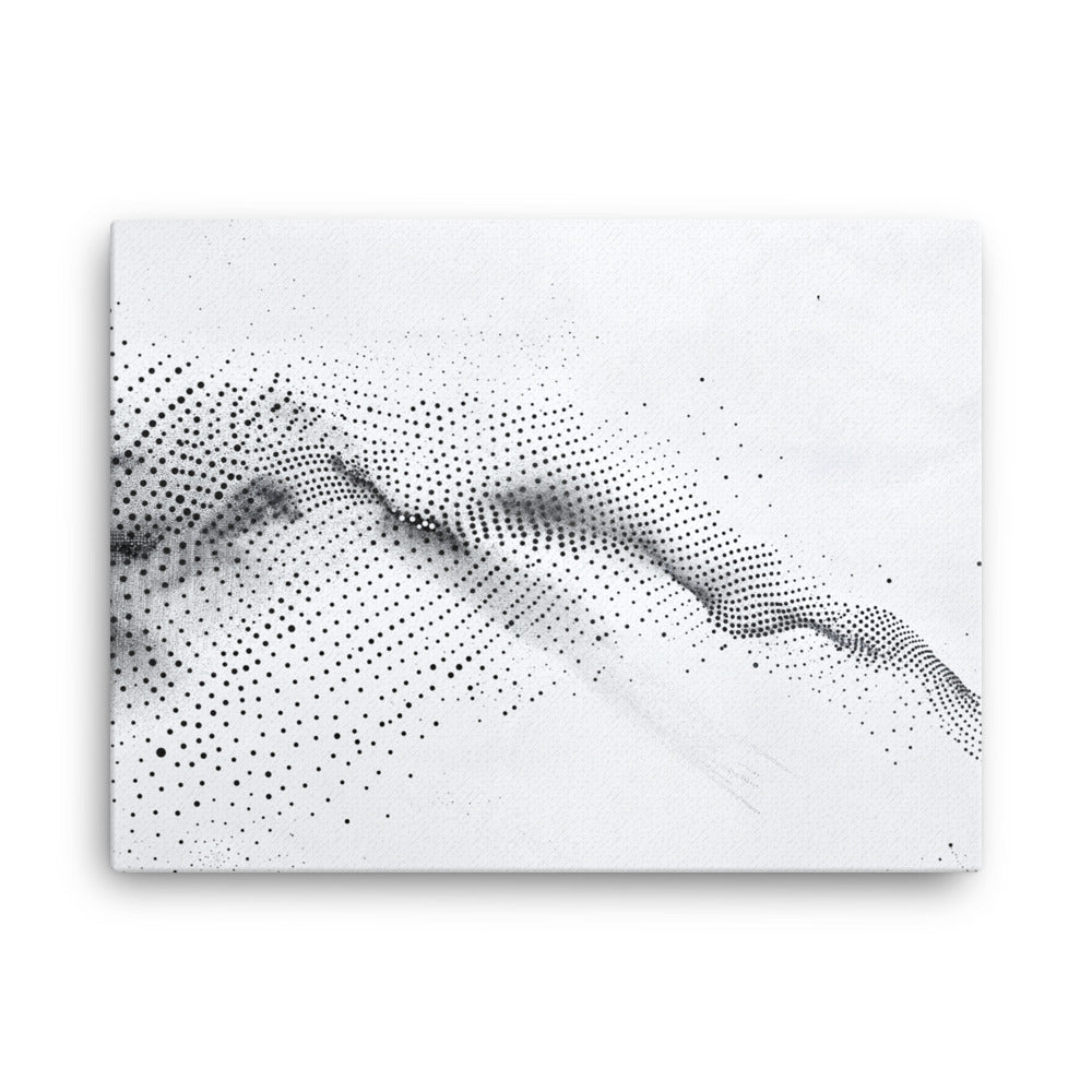 Tableau Abstrait Minimaliste - Harmonie en Noir et Blanc Art Virtuoso L