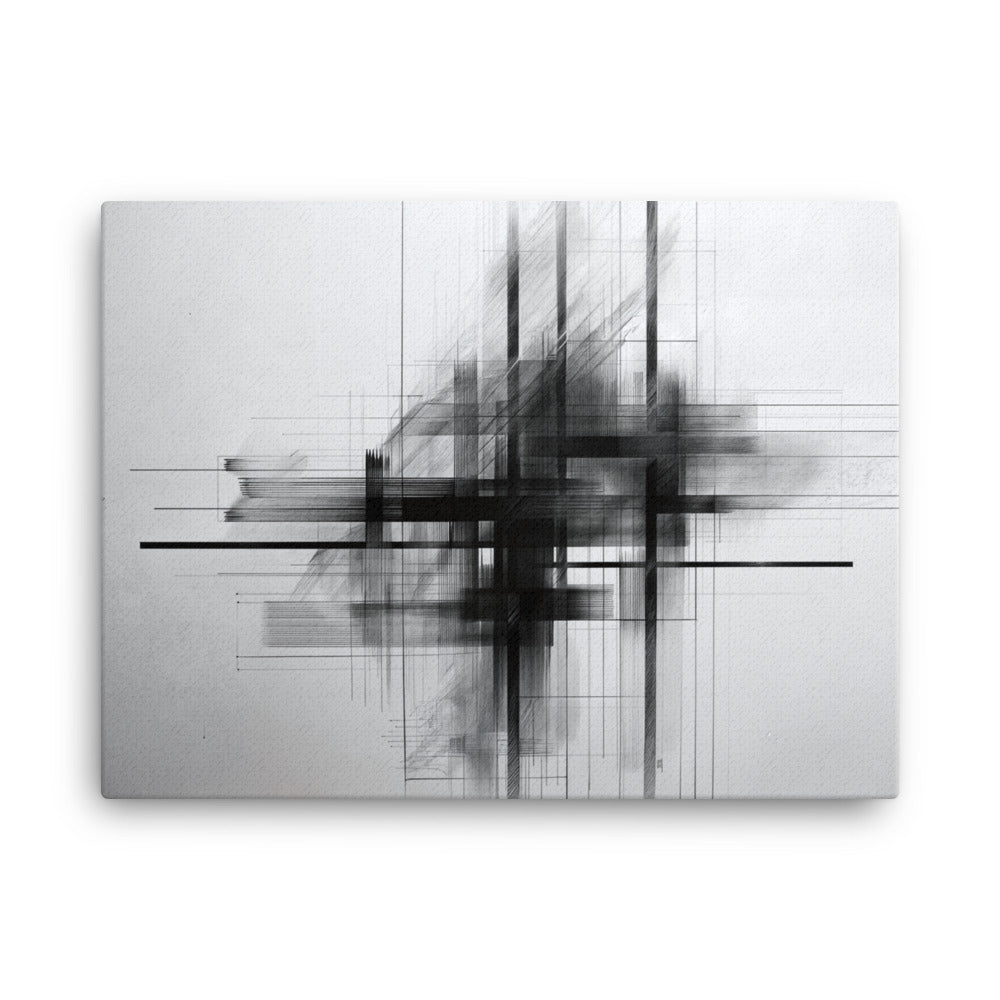 Tableau Abstrait Simple - Esquisse Contemporaine Art Virtuoso L