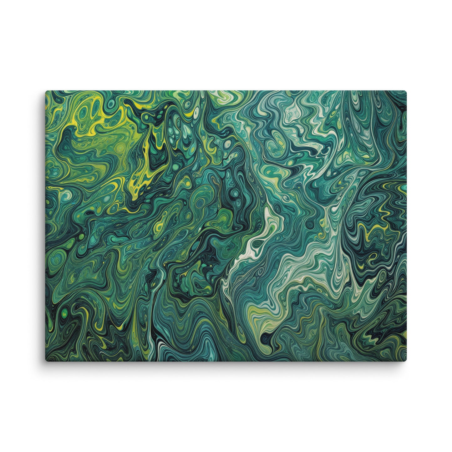 Tableau Abstrait Vert et Bleu Contemporain Art Virtuoso L