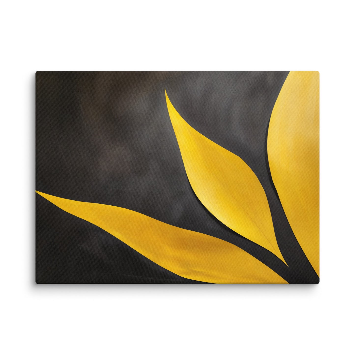 Tableau Abstrait Jaune et Noir Art Virtuoso L