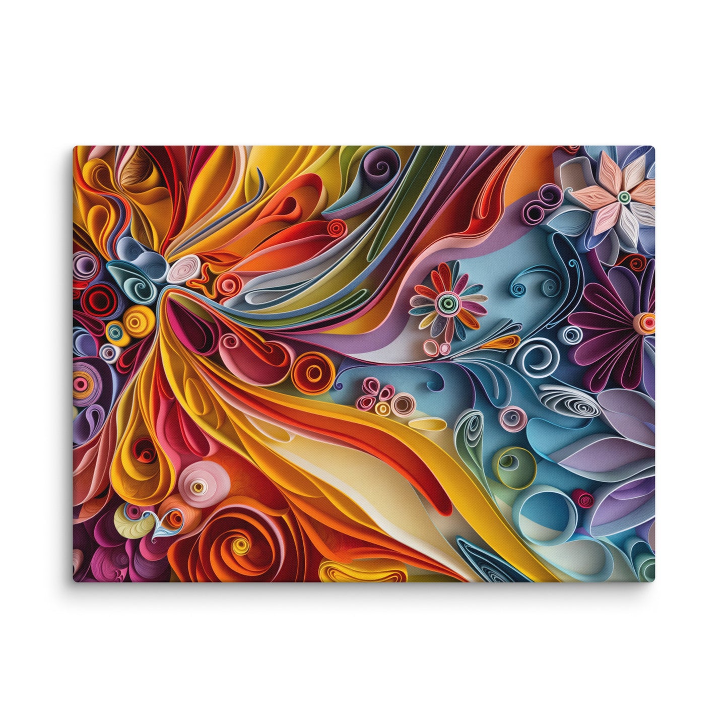 Tableau Quilling Abstrait - Floraison de Papier Art Virtuoso L
