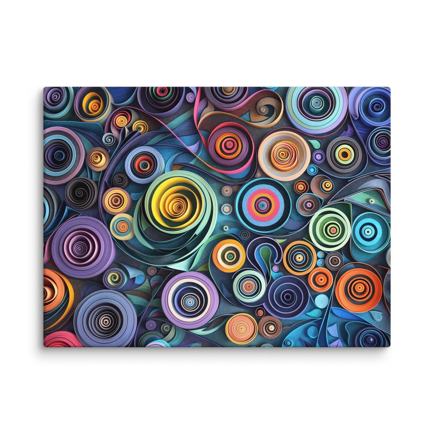Tableau Abstrait avec Ronds Multicolores  Art Virtuoso L