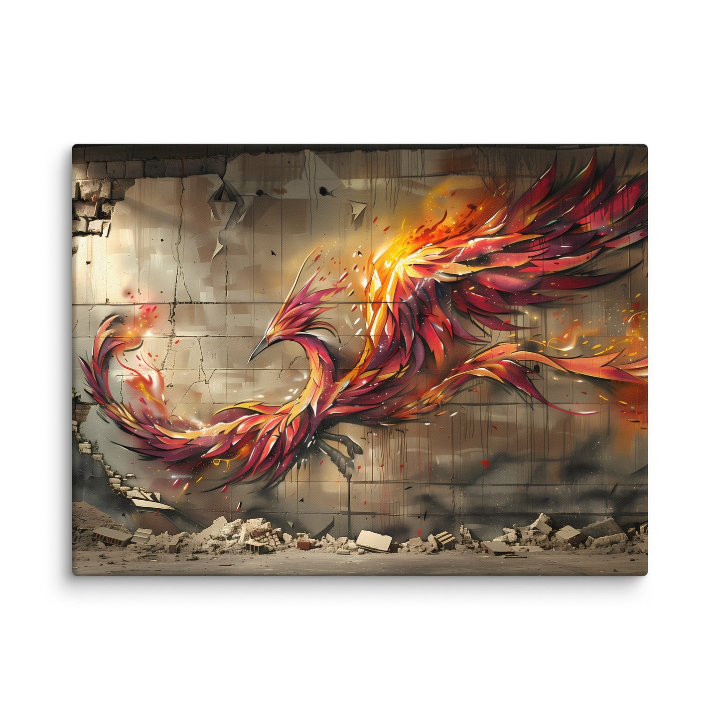 Tableau Street Art sur Toile - Renaissance du Phénix Art Virtuoso L