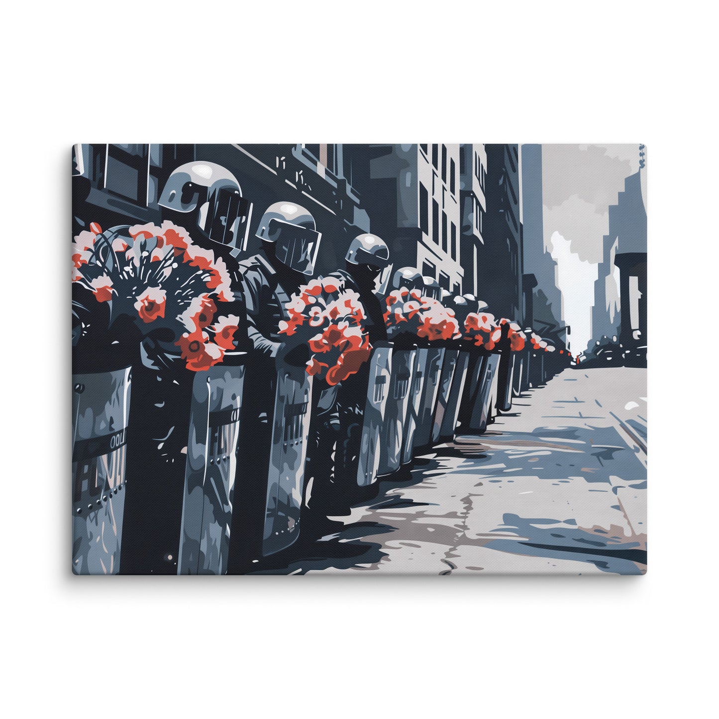 Tableau Inspiré de Banksy - Gardiens de la Paix Art Virtuoso L