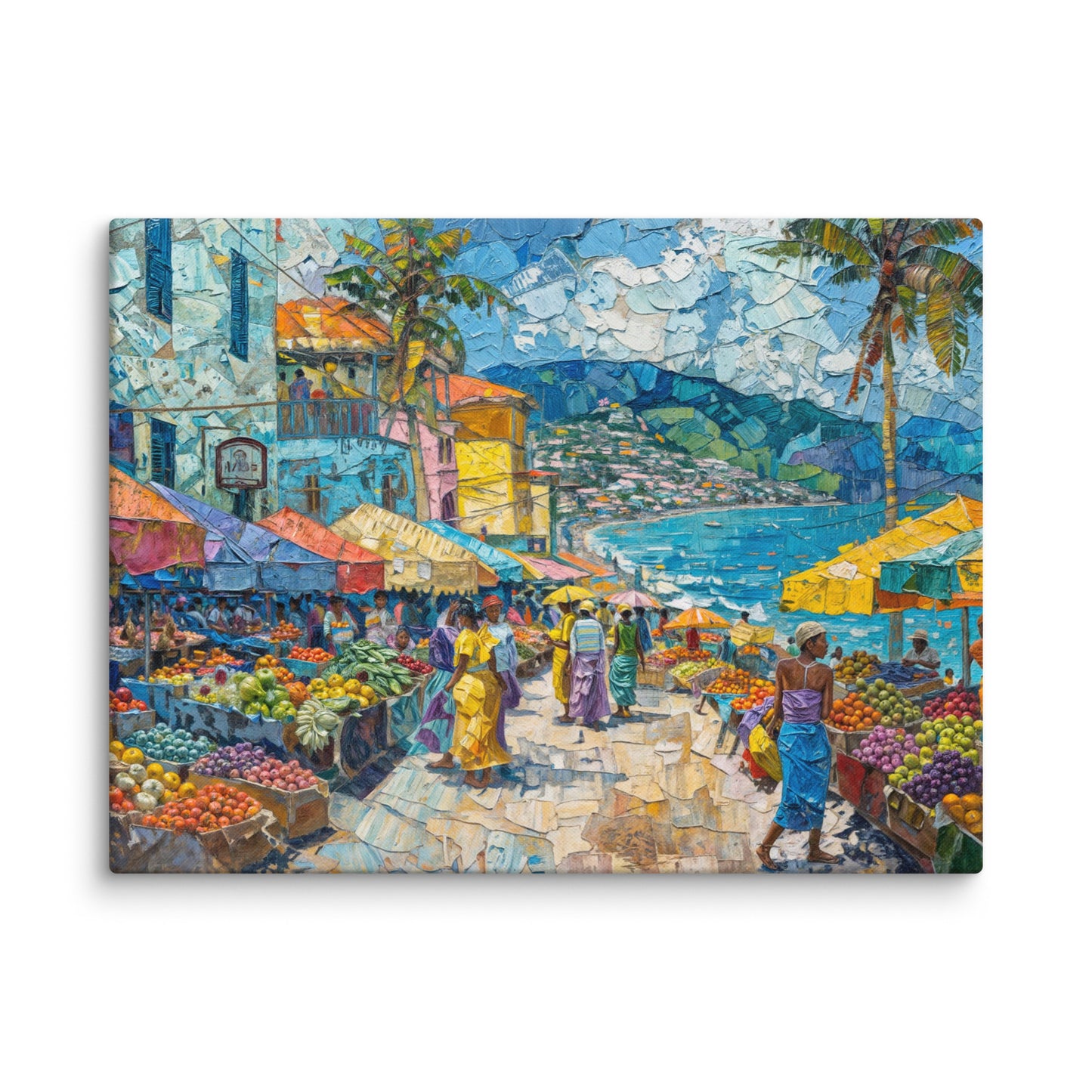 Tableau Guadeloupe – Marché Coloré Art Virtuoso L